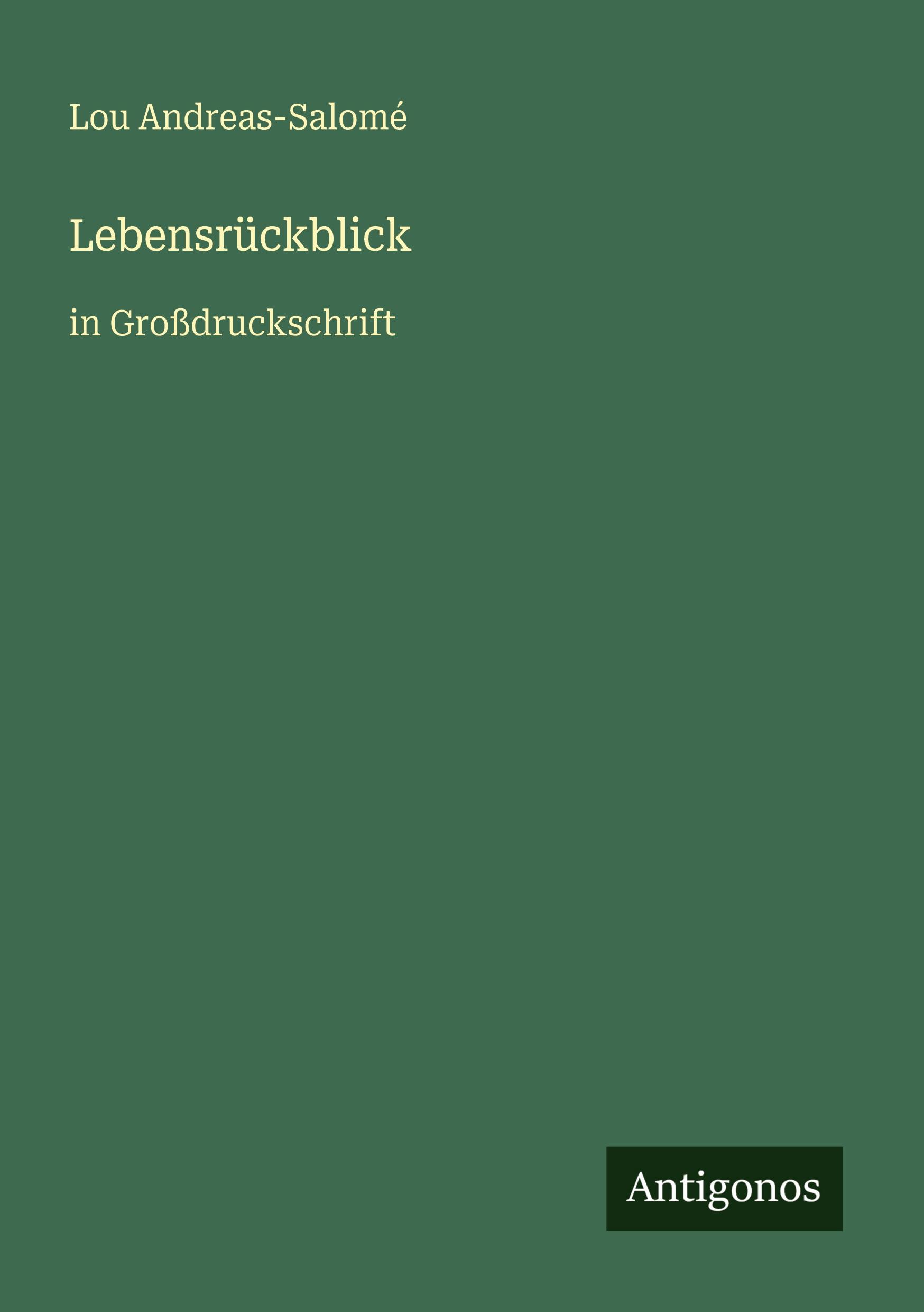 Vorderes Coverbild Lebensrückblick
