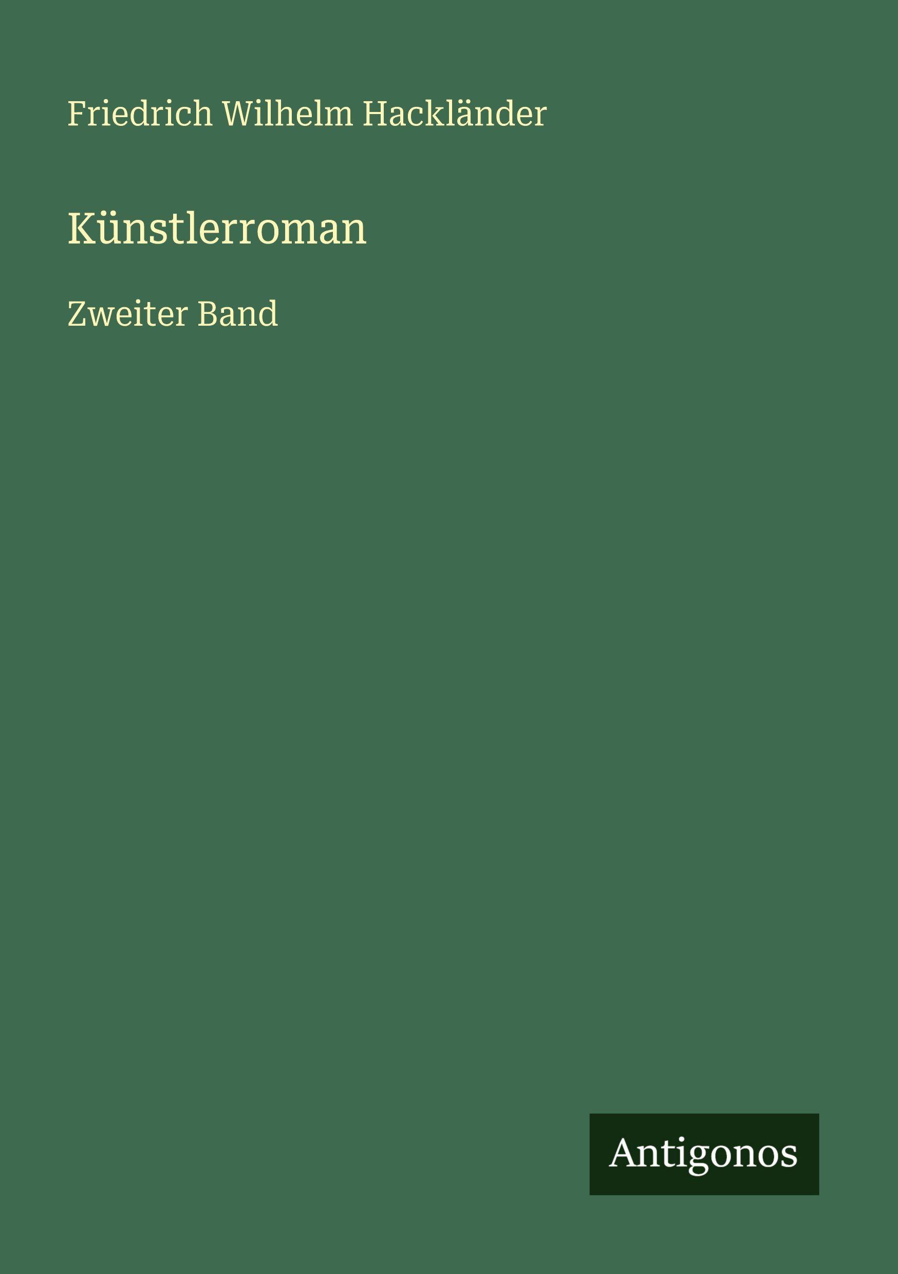 Vorderes Coverbild Künstlerroman