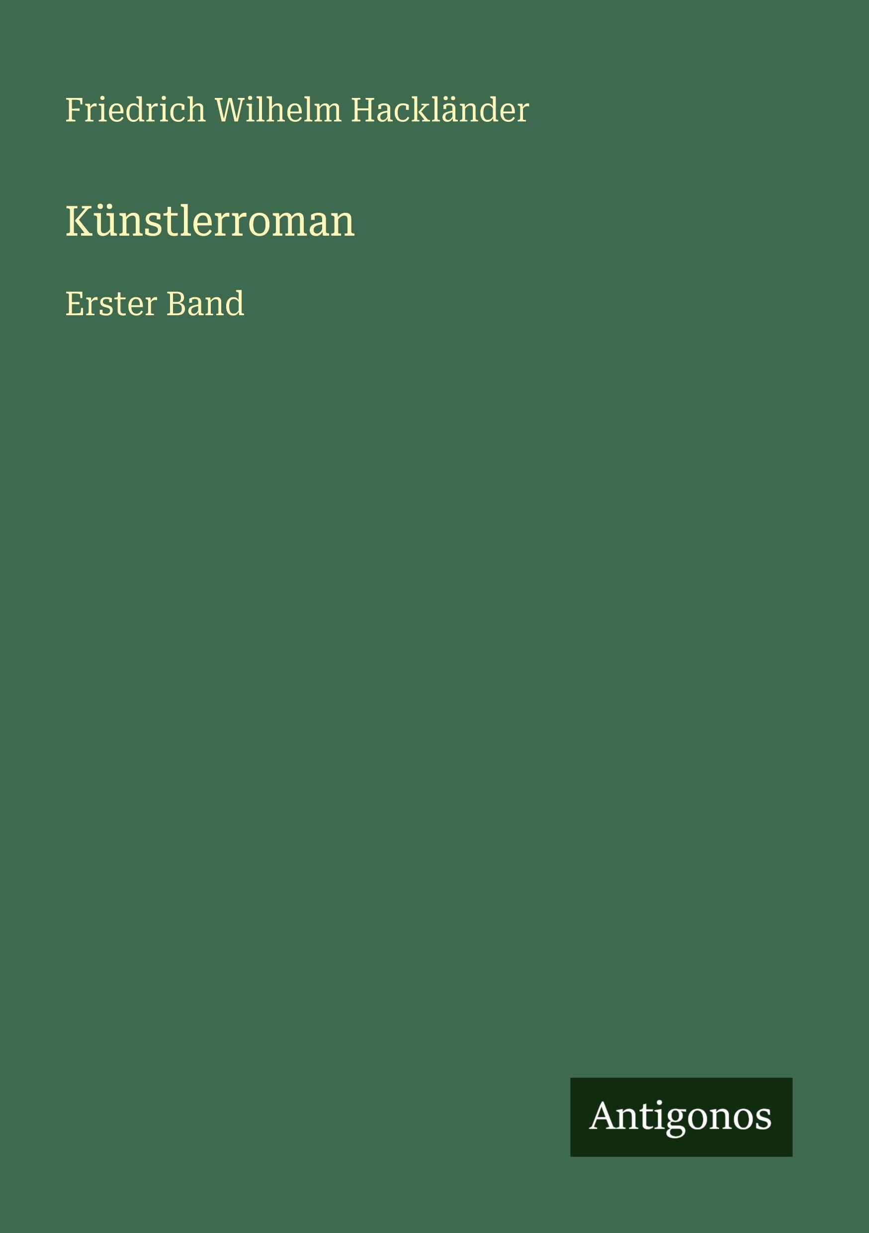 Vorderes Coverbild Künstlerroman
