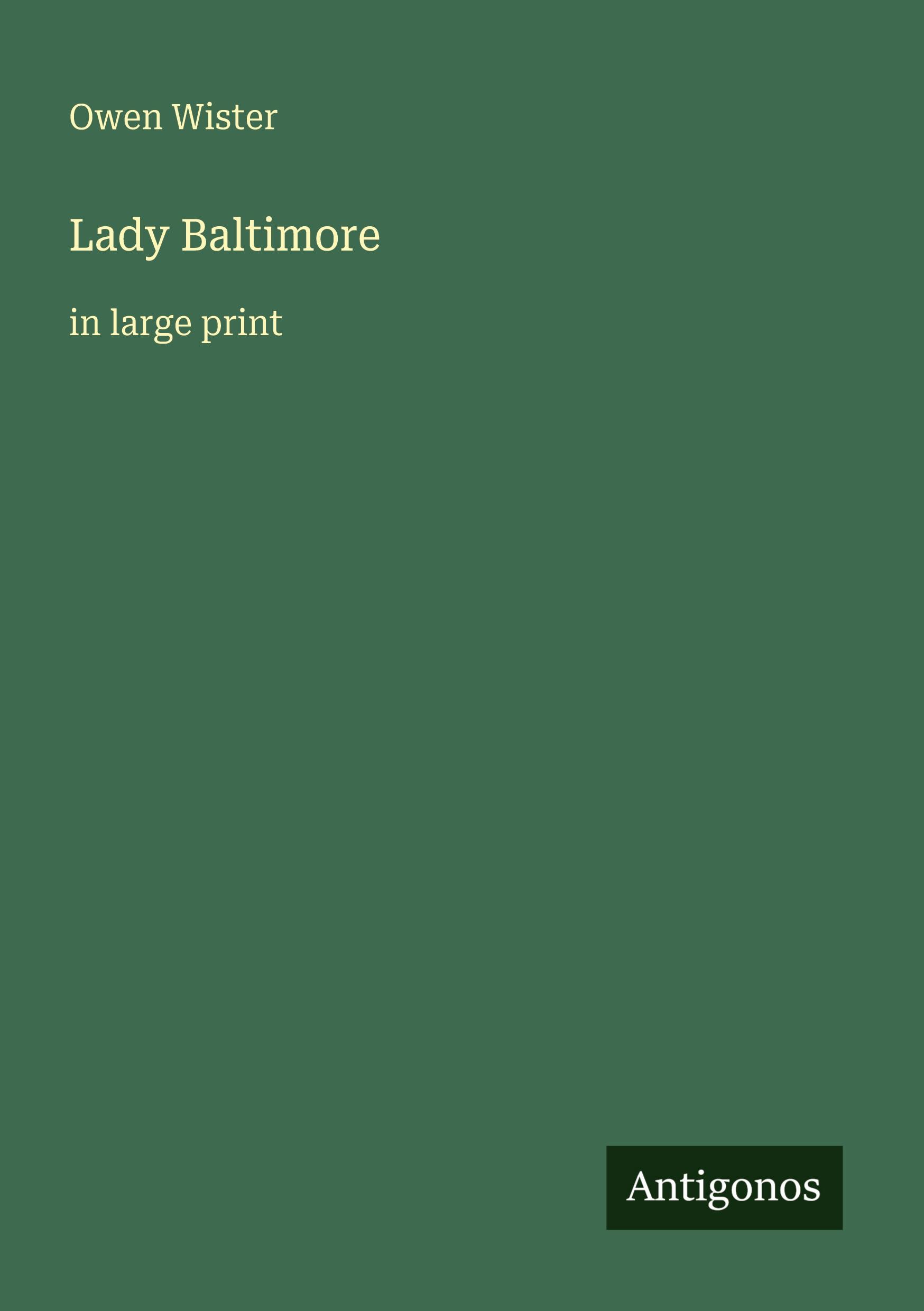 Vorderes Coverbild Lady Baltimore
