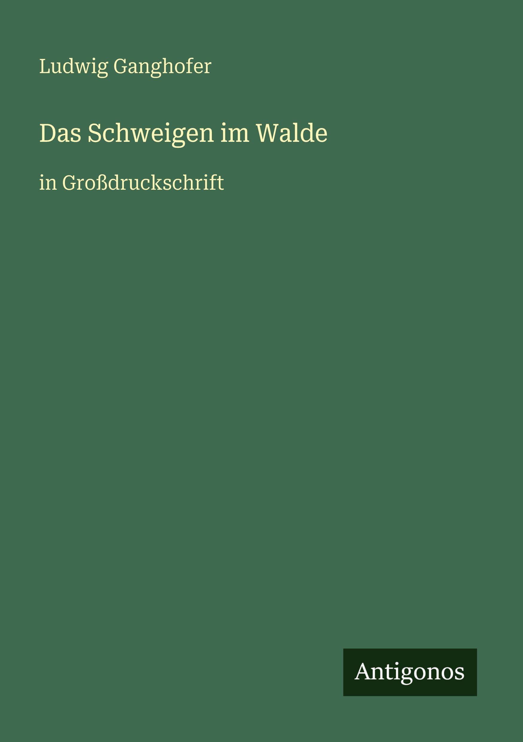 Vorderes Coverbild Das Schweigen im Walde
