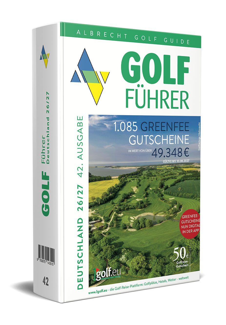 Vorderes Coverbild Albrecht Golf Führer Deutschland 26/27 inklusive Greenfee Gutscheinen