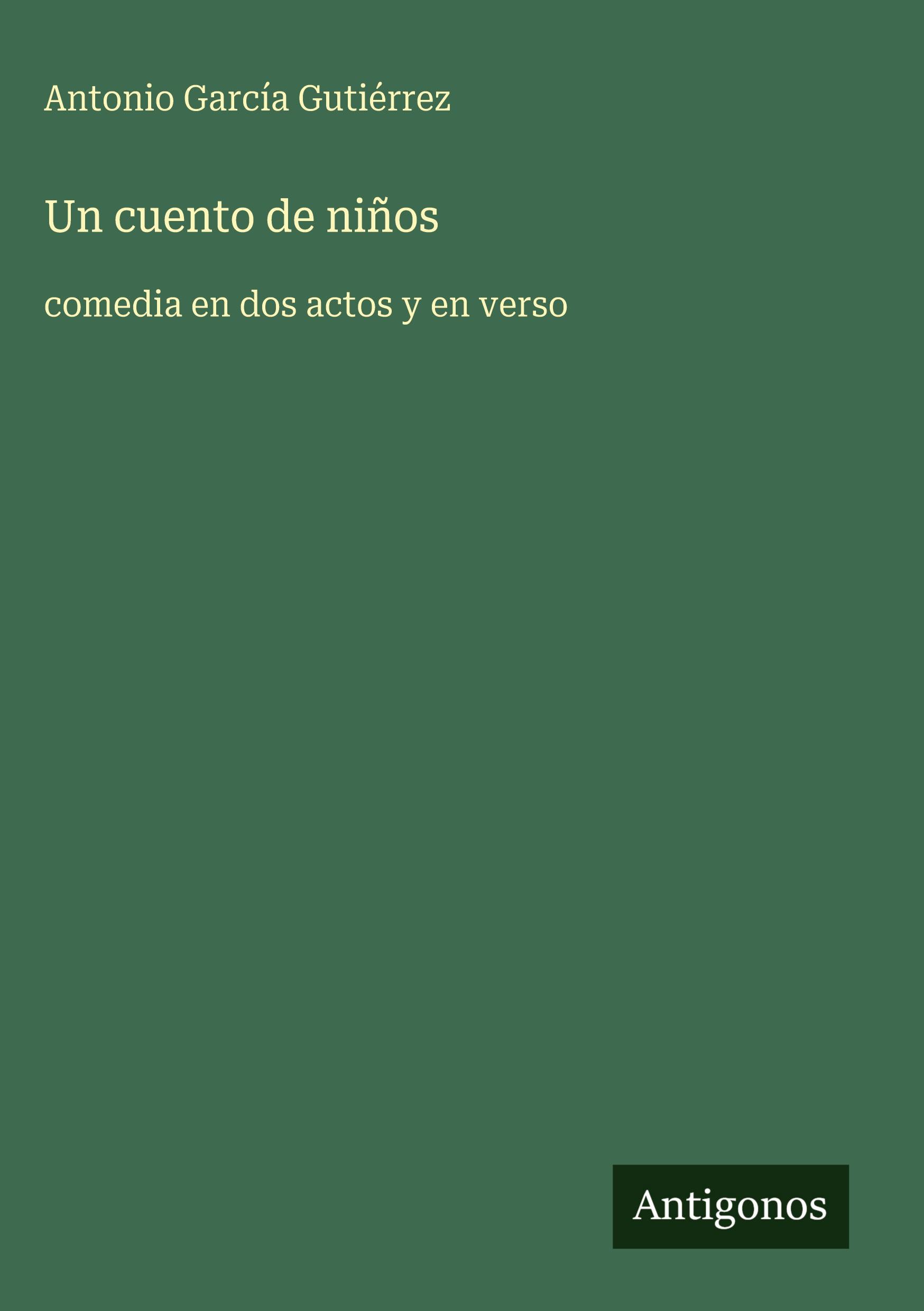 Vorderes Coverbild Un cuento de niños