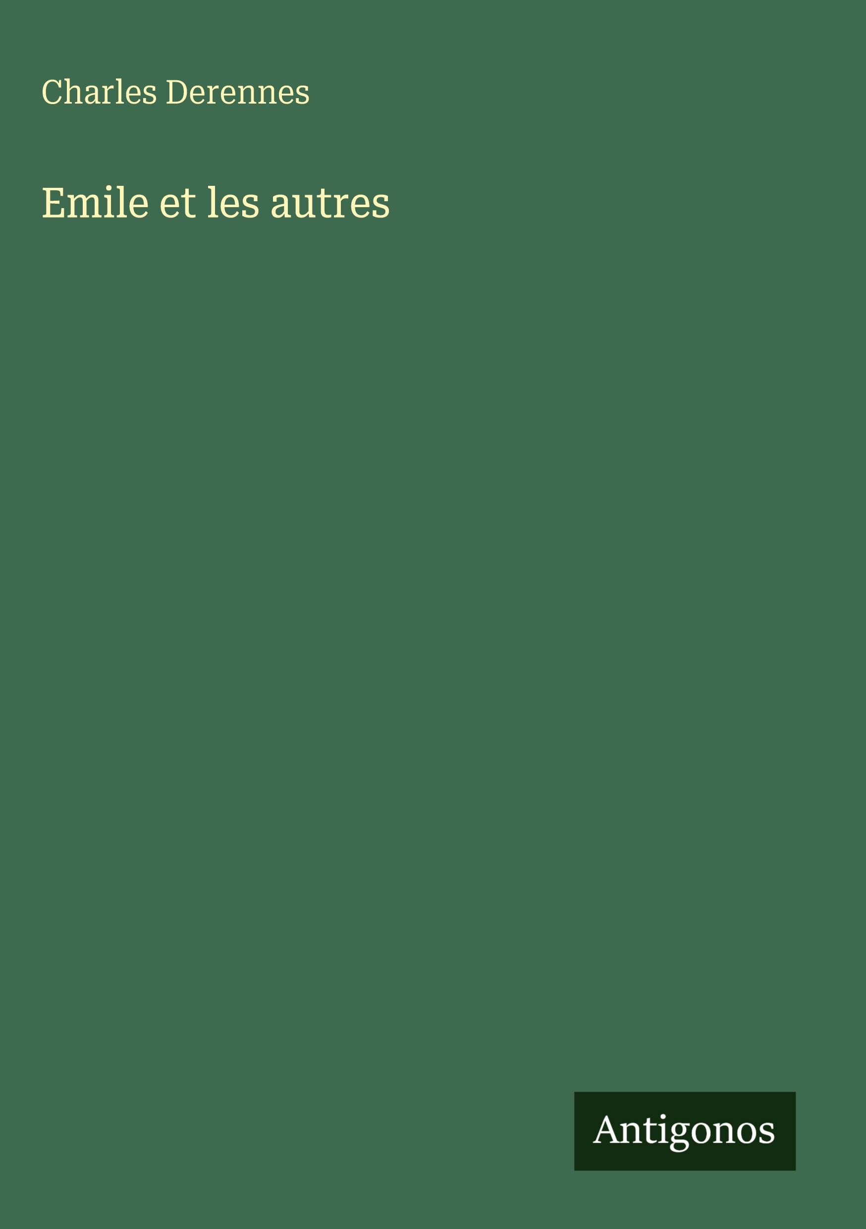 Vorderes Coverbild Emile et les autres