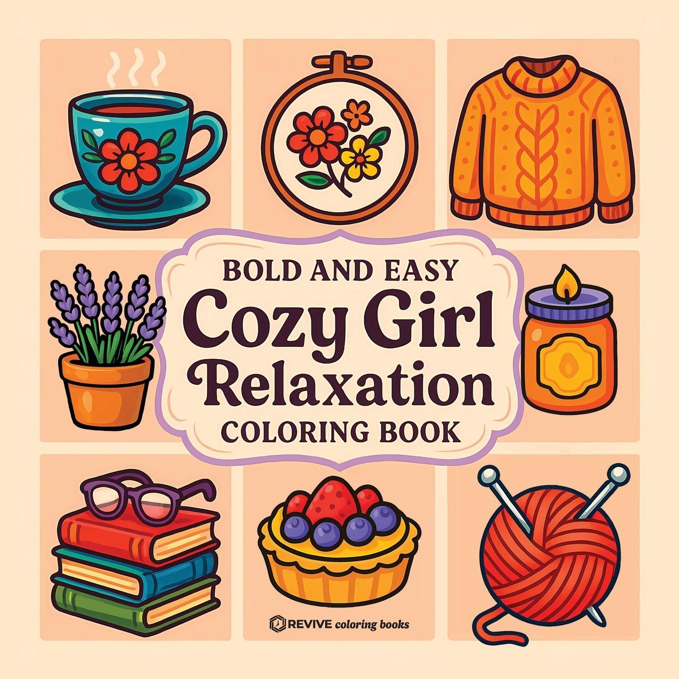 Vorderes Coverbild Bold & Easy Cozy Girl Relaxation Coloring Book