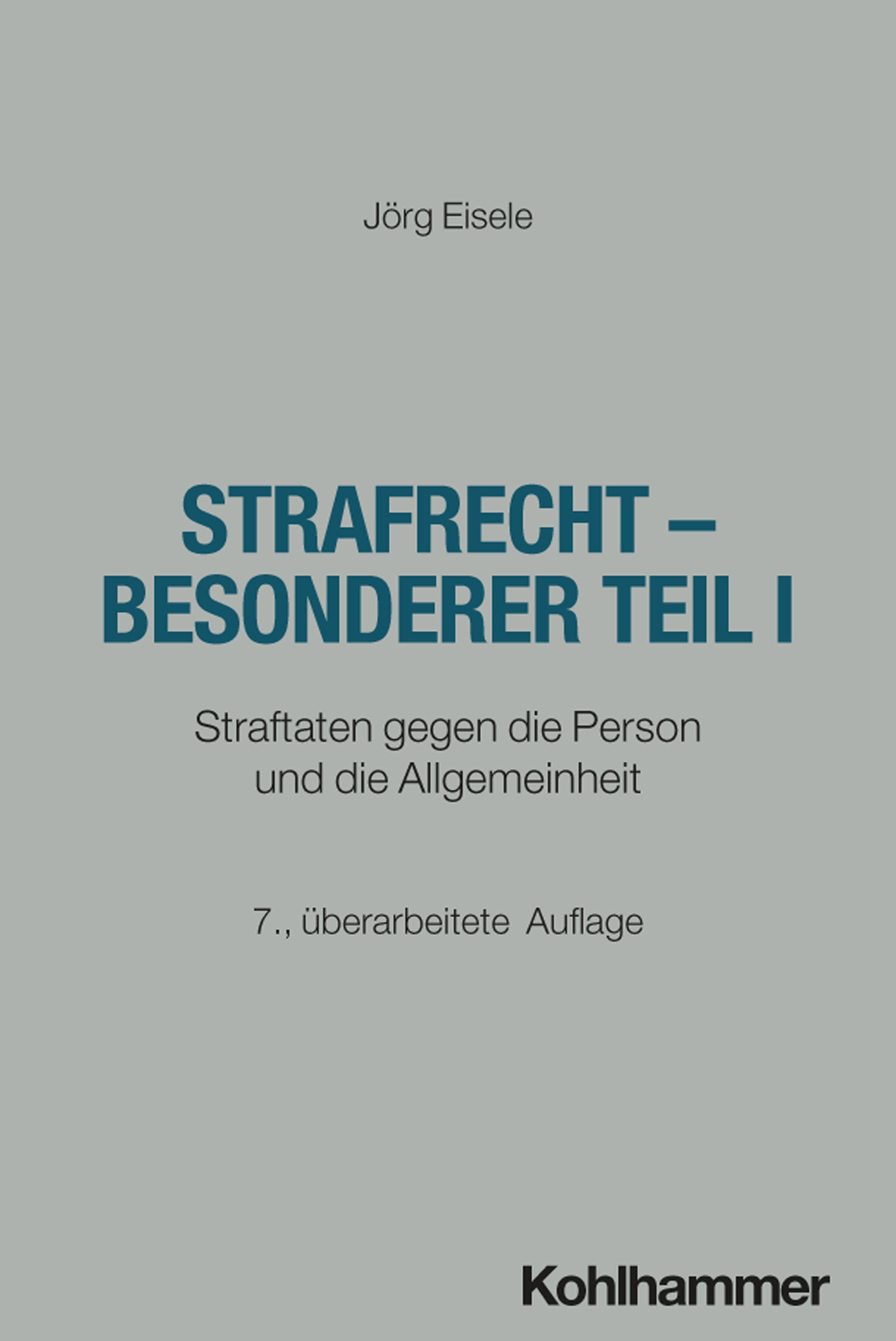 Vorderes Coverbild Strafrecht - Besonderer Teil I