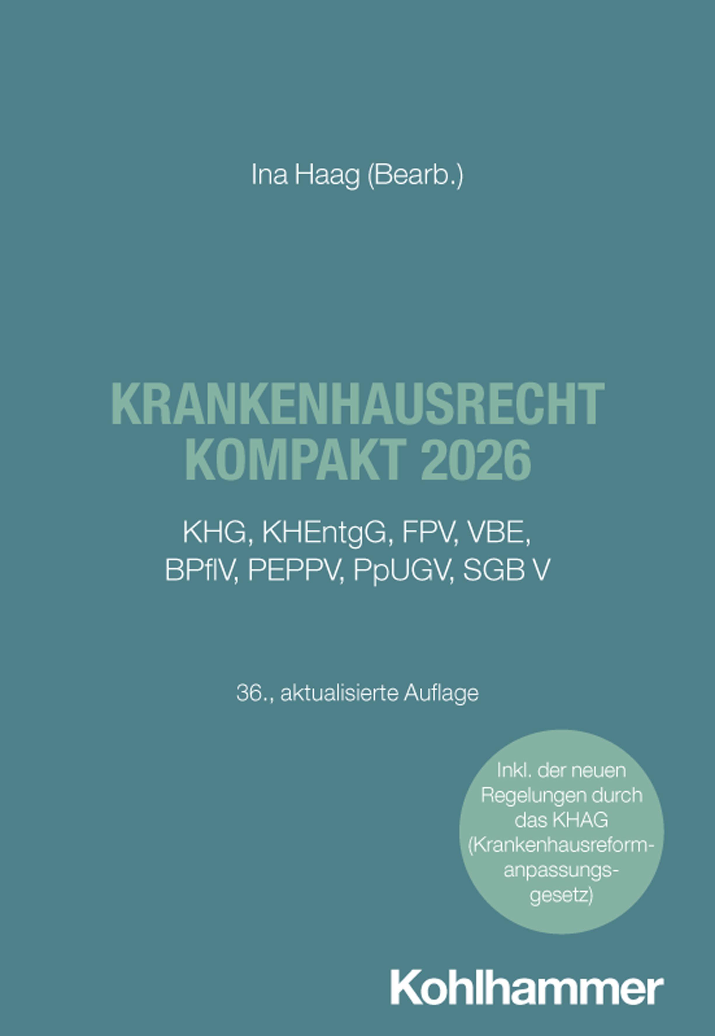 Vorderes Coverbild Krankenhausrecht kompakt 2026