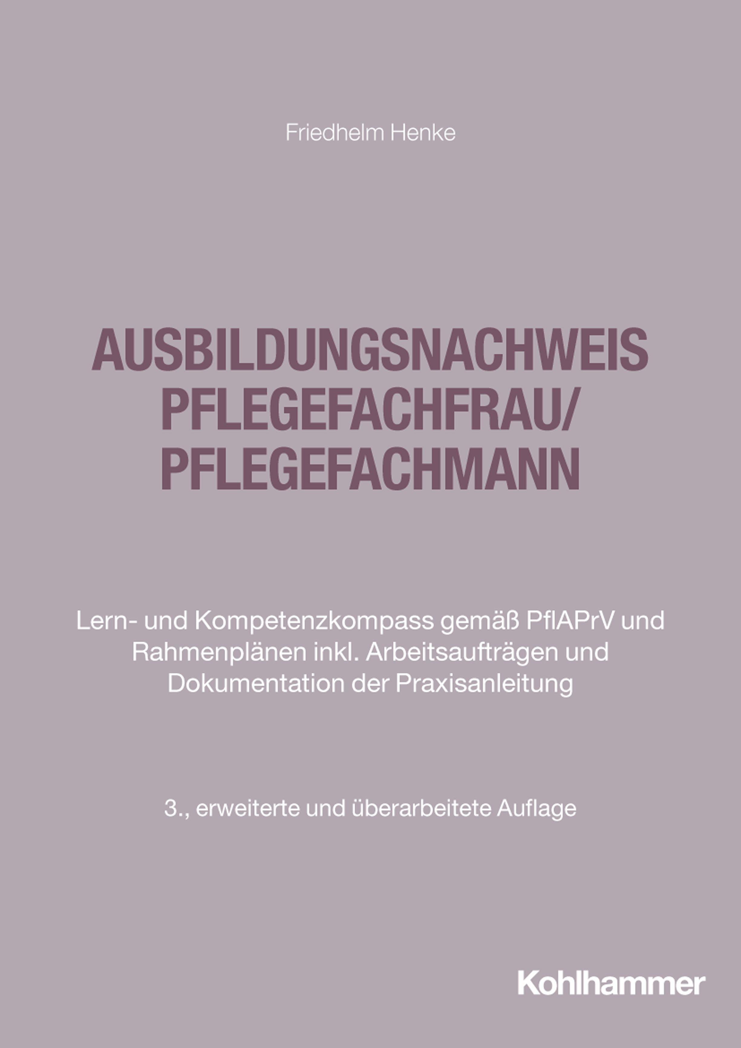 Vorderes Coverbild Ausbildungsnachweis Pflegefachfrau/Pflegefachmann