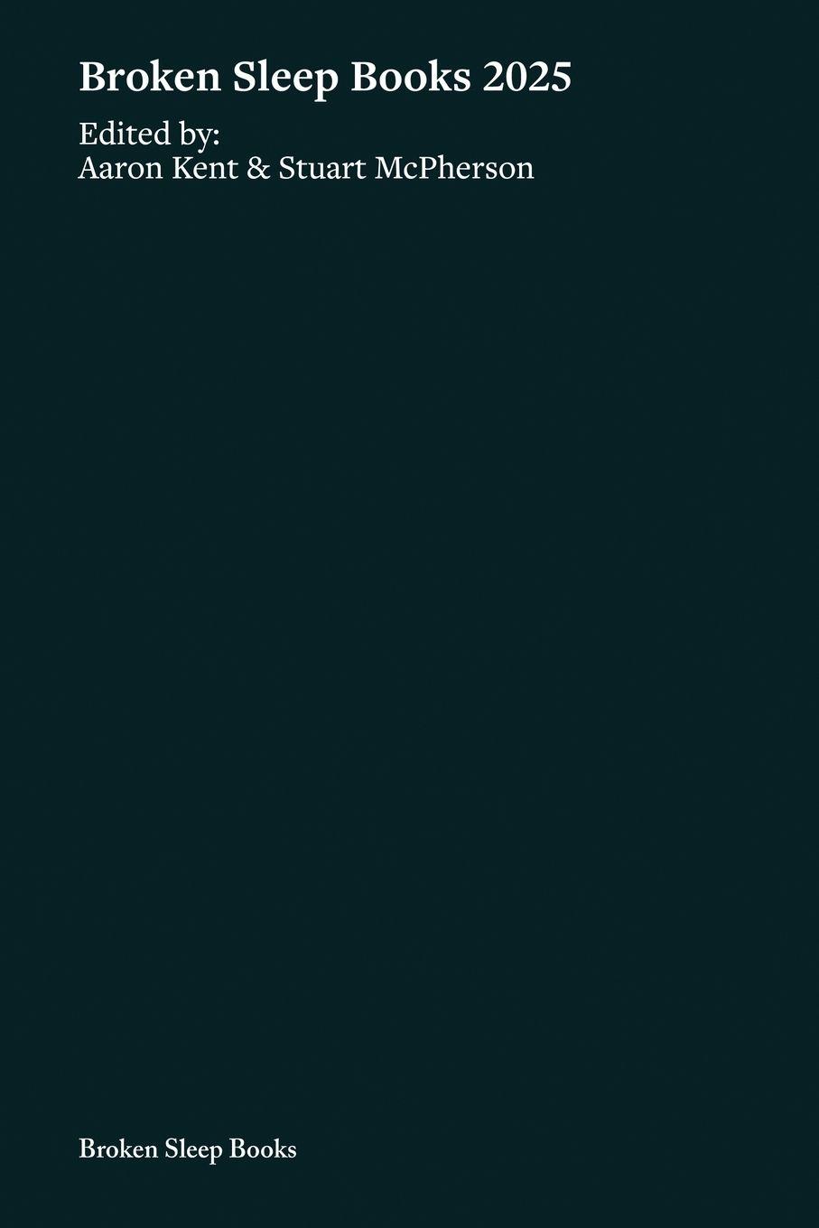 Vorderes Coverbild Broken Sleep Books 2025 Anthology
