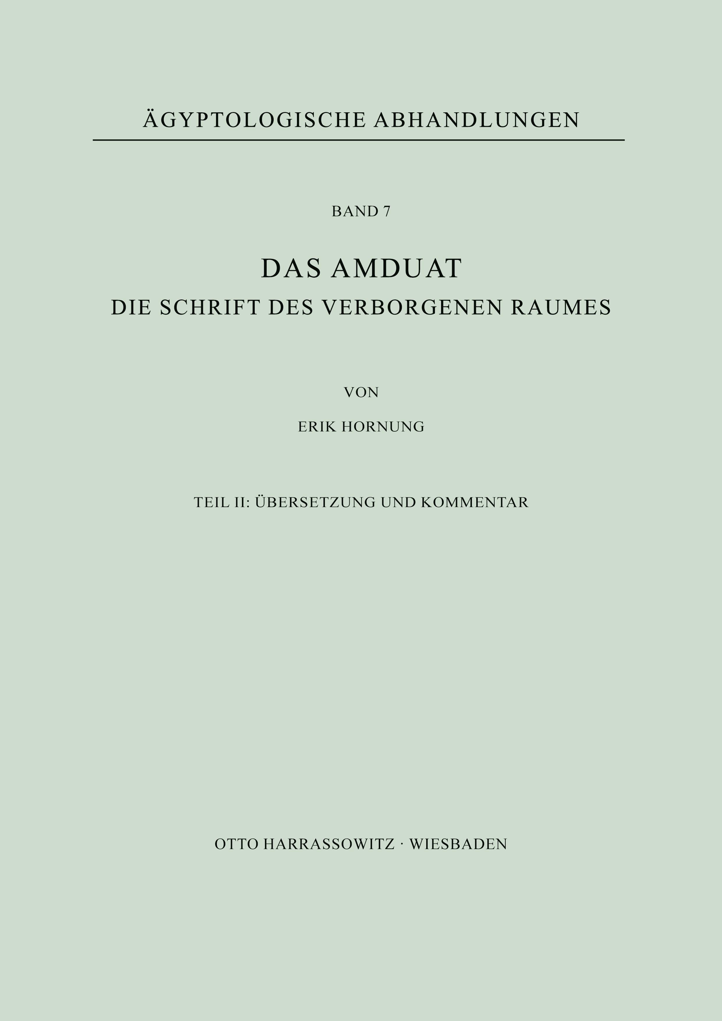 Vorderes Coverbild Das Amduat