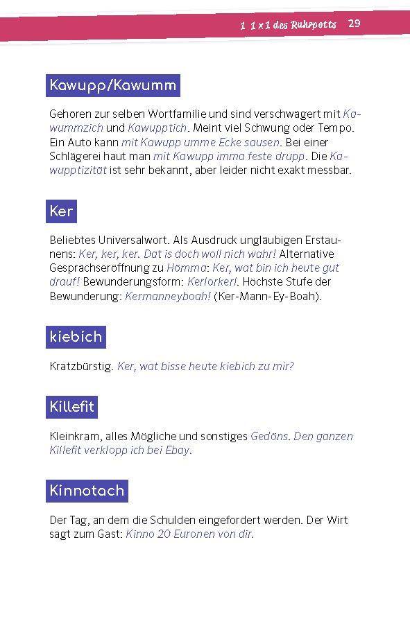 Beispielinhalt (Bild) Langenscheidt So geht Mundart Ruhrpott