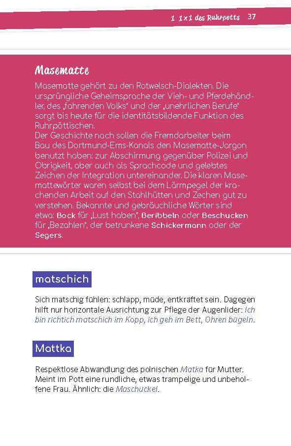 Beispielinhalt (Bild) Langenscheidt So geht Mundart Ruhrpott