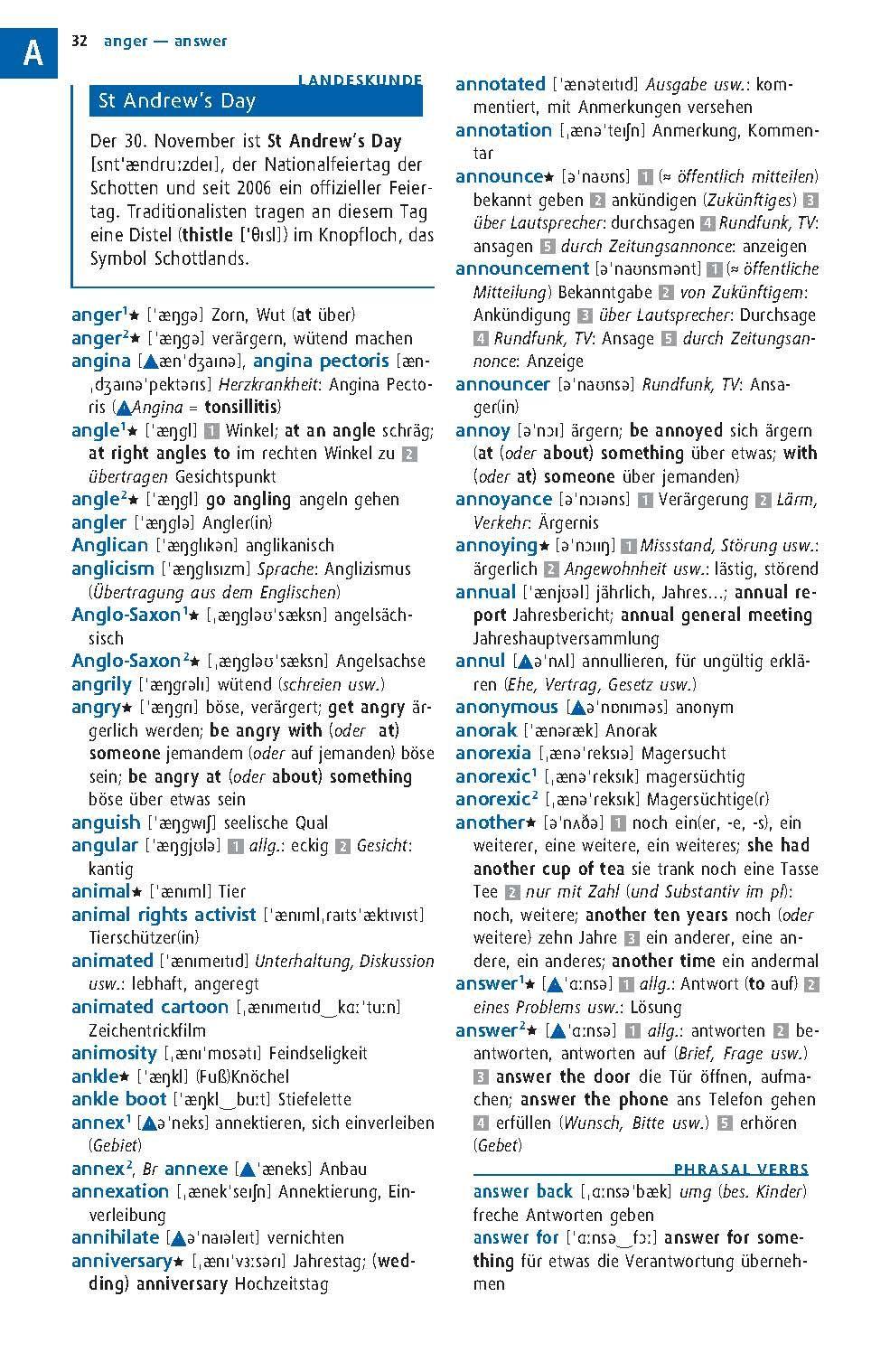 Beispielinhalt (Bild) Langenscheidt Power Wörterbuch Englisch