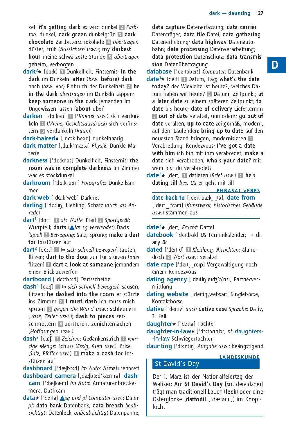 Beispielinhalt (Bild) Langenscheidt Power Wörterbuch Englisch