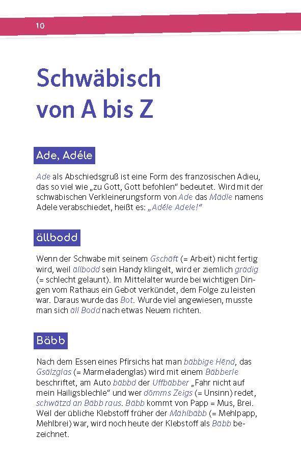 Beispielinhalt (Bild) Langenscheidt So geht Mundart Schwäbisch