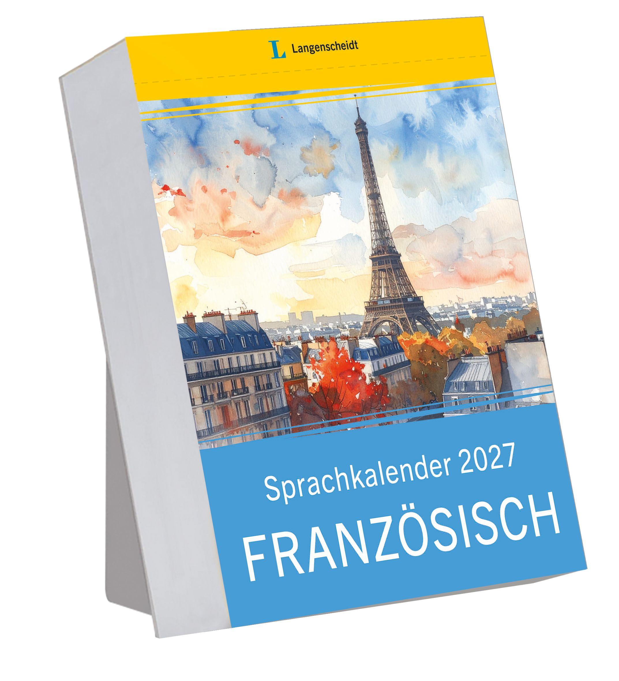 Vorderes Coverbild Langenscheidt Sprachkalender Französisch 2027