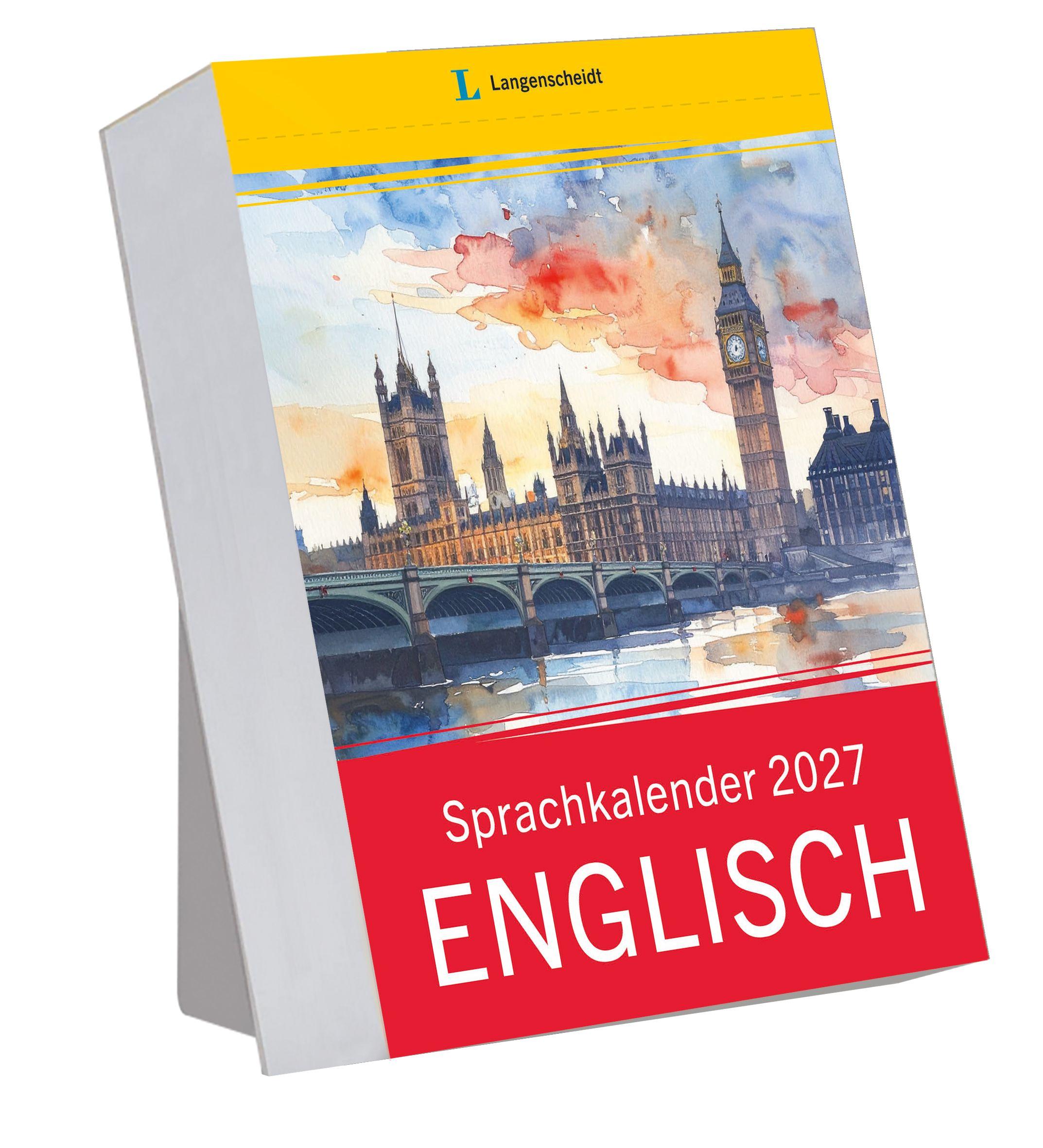 Vorderes Coverbild Langenscheidt Sprachkalender Englisch 2027