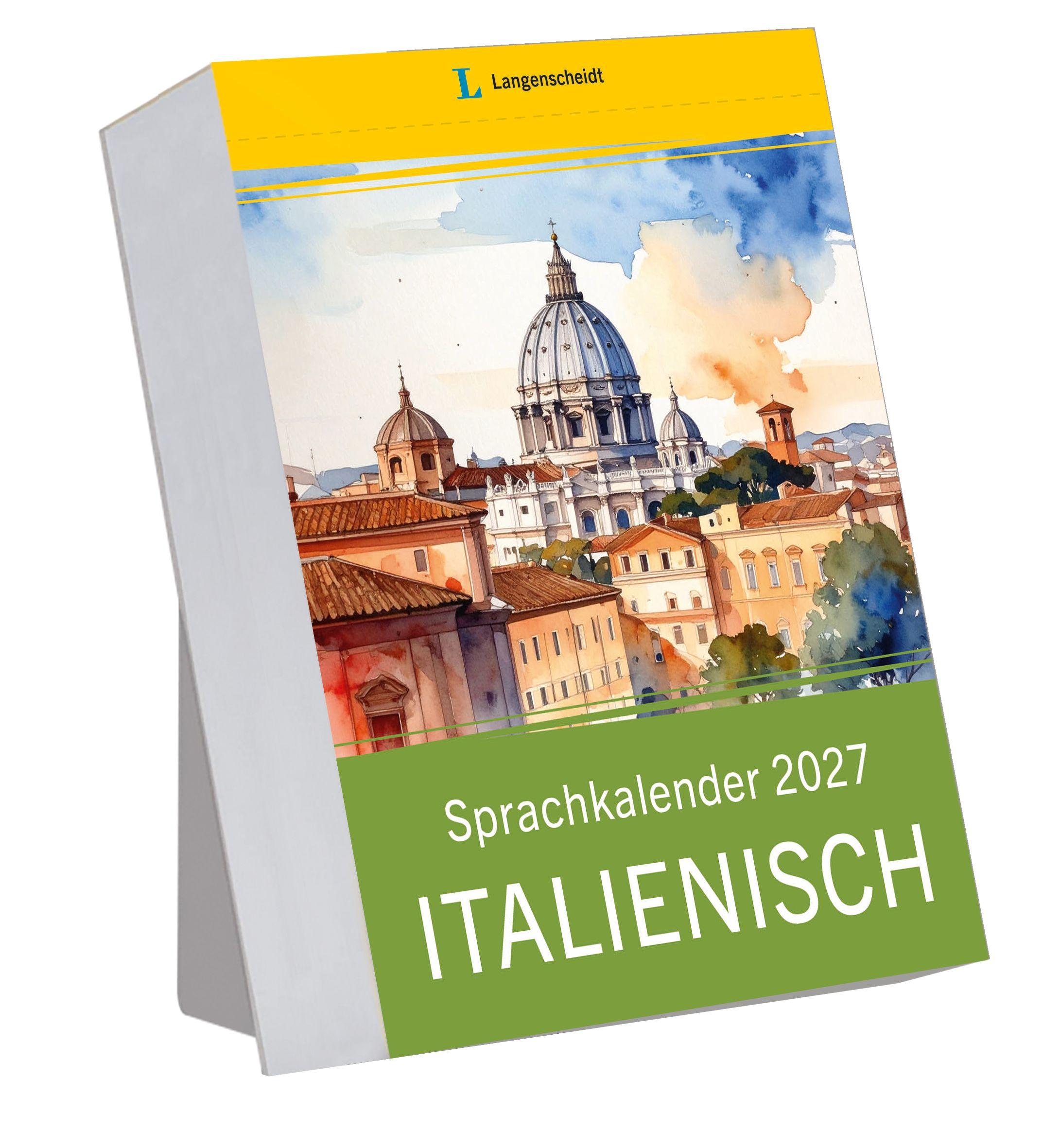 Vorderes Coverbild Langenscheidt Sprachkalender Italienisch 2027