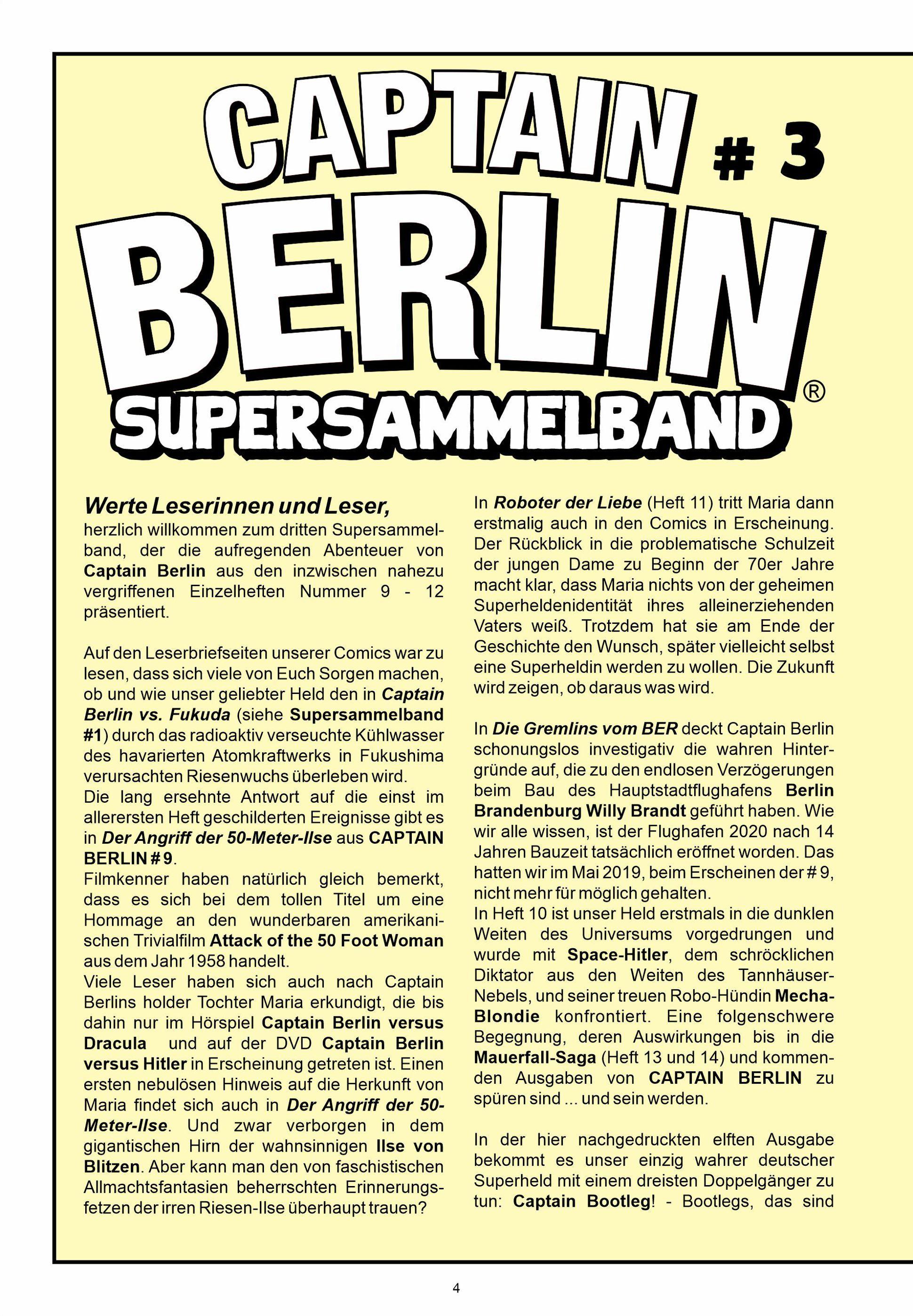 Beispielinhalt (Bild) Captain Berlin - Sammelband 3