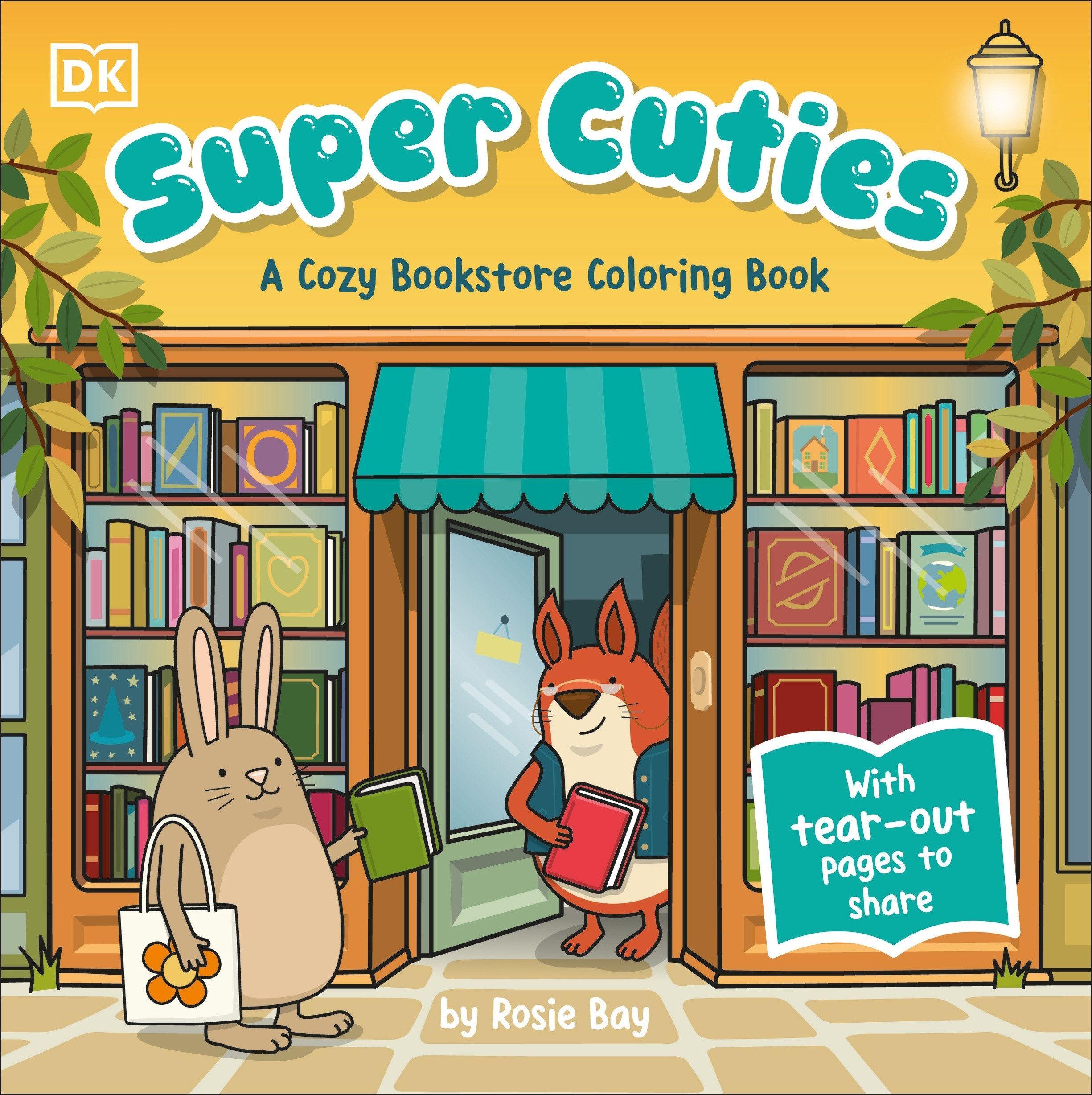 Vorderes Coverbild Super Cuties: A Cozy Bookstore Coloring Book