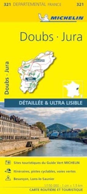 Vorderes Coverbild Doubs, Jura - Michelin Local Map 321