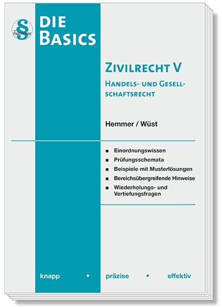 Vorderes Coverbild Die Basics Zivilrecht V Handels- und Gesellschaftsrecht