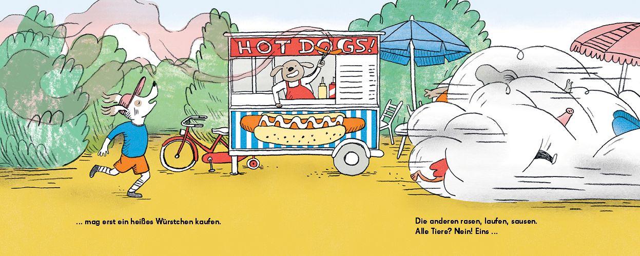 Beispielinhalt (Bild) Alle rennen, rasen, sausen!