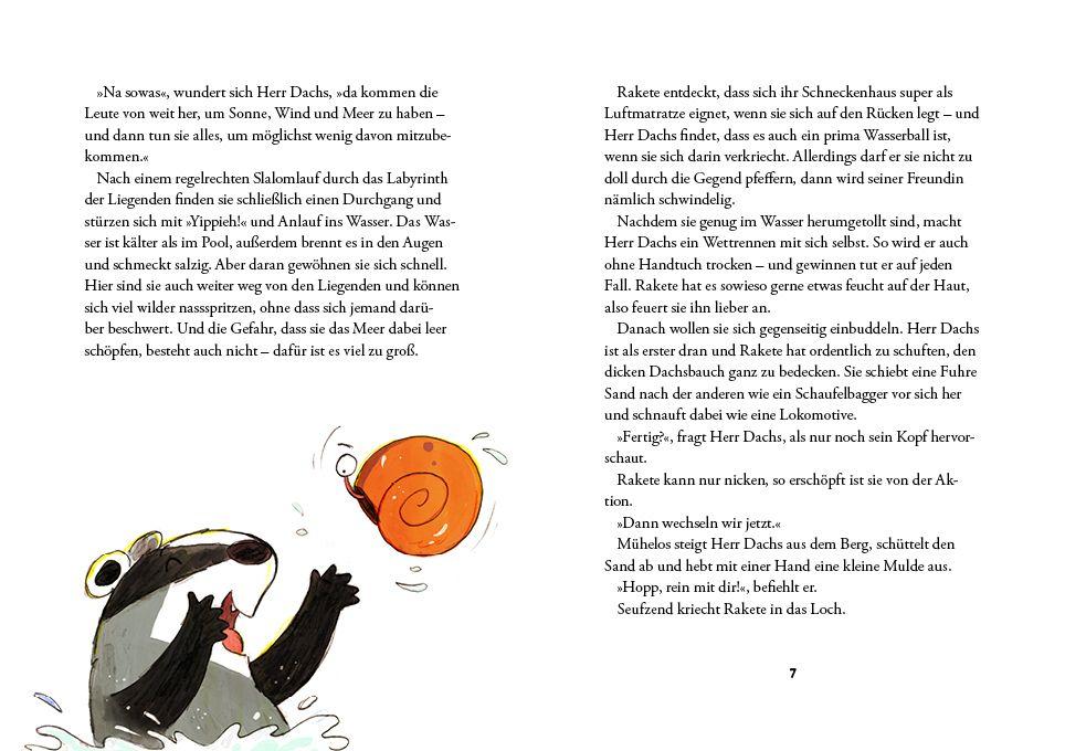 Beispielinhalt (Bild) Dachs und Rakete. Urlaub am Meer