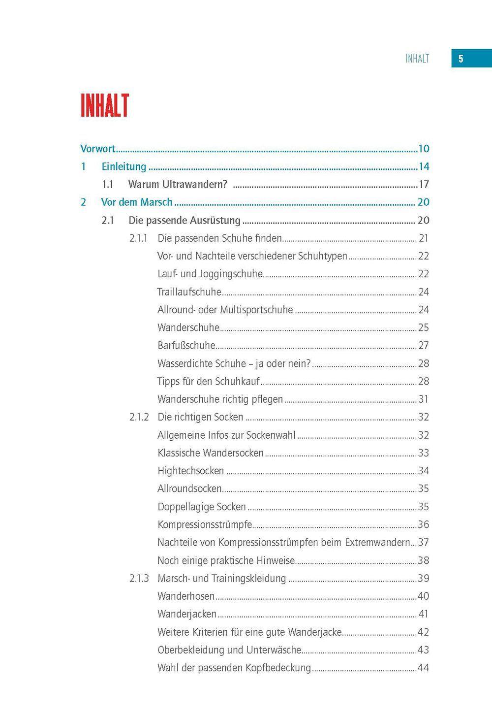 Beispielinhalt (Bild) Handbuch Ultrawandern