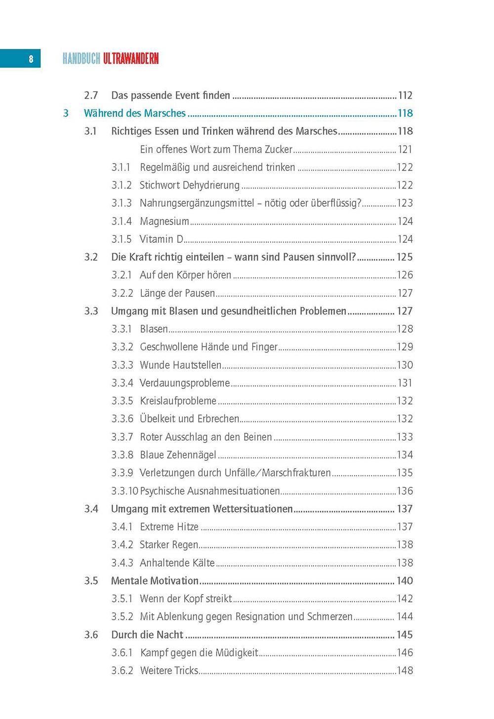 Beispielinhalt (Bild) Handbuch Ultrawandern