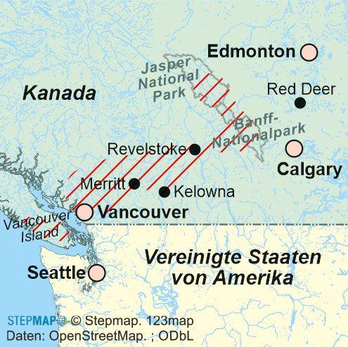 Beispielinhalt (Bild) Kanada 30 Touren zwischen Vancouver Island und Rocky Mountains