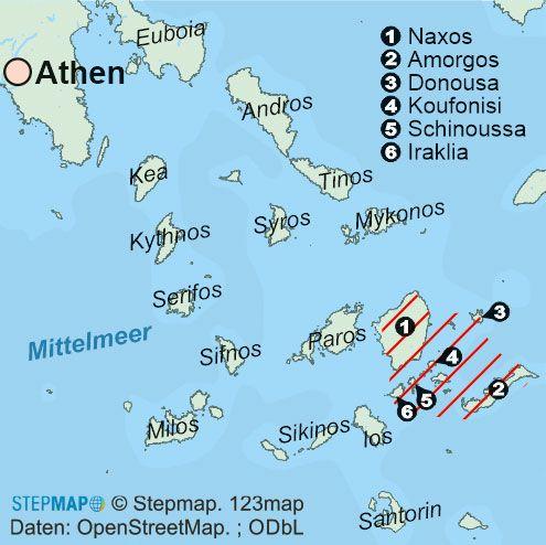 Beispielinhalt (Bild) Kykladen 28 Touren auf Naxos, Amorgos und den Kleinen Kykladen