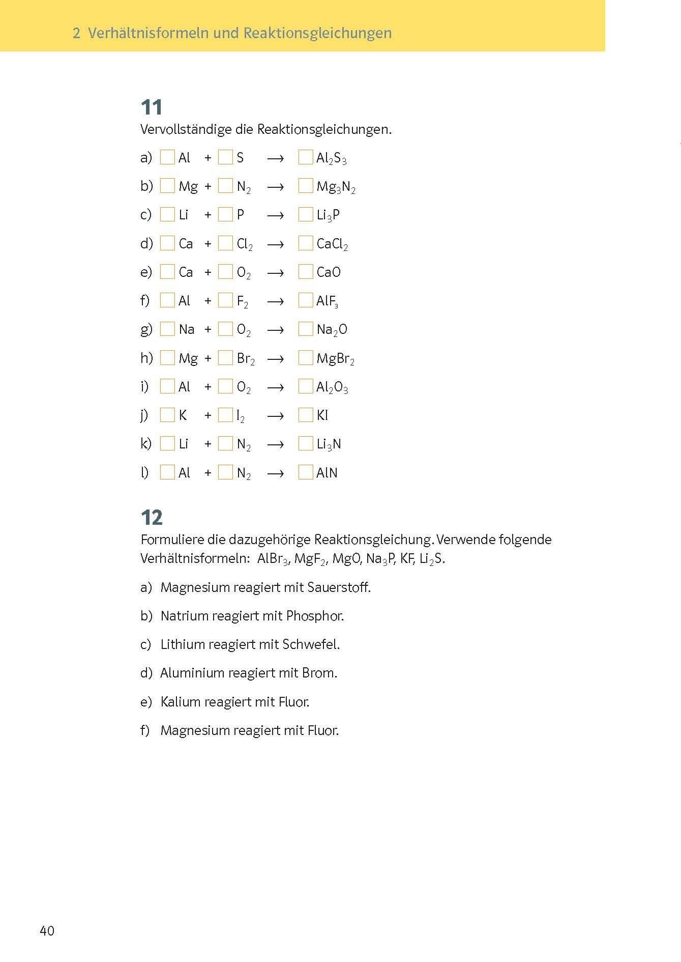 Beispielinhalt (Bild) KomplettTrainer Gymnasium Chemie 7.-10. Klasse