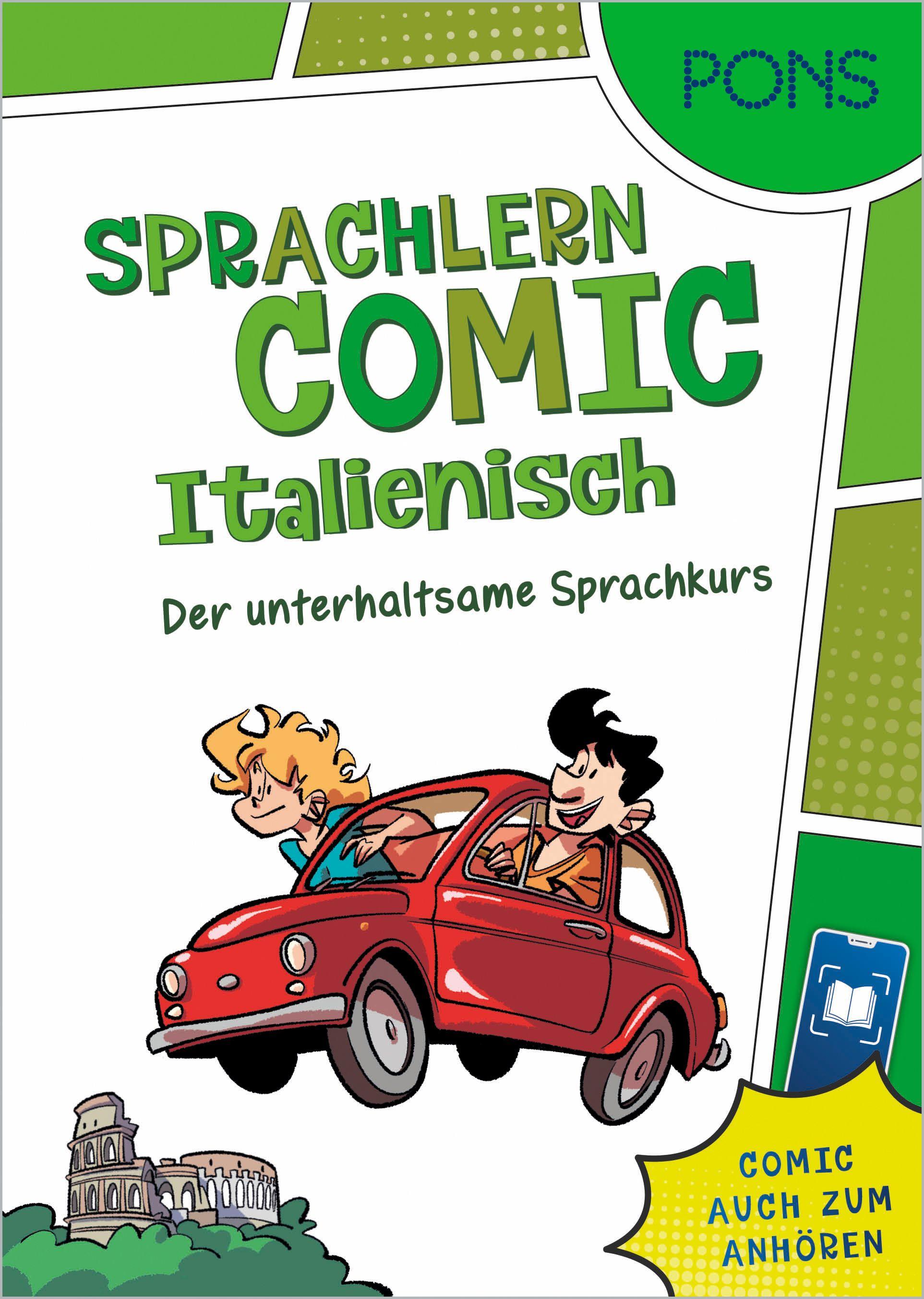 Vorderes Coverbild PONS Sprachlern-Comic Italienisch