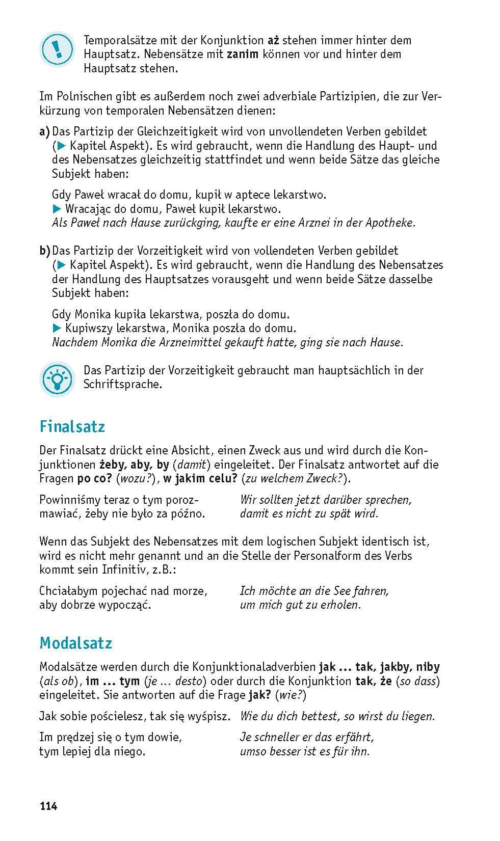 Beispielinhalt (Bild) PONS Grammatik kurz & bündig Polnisch