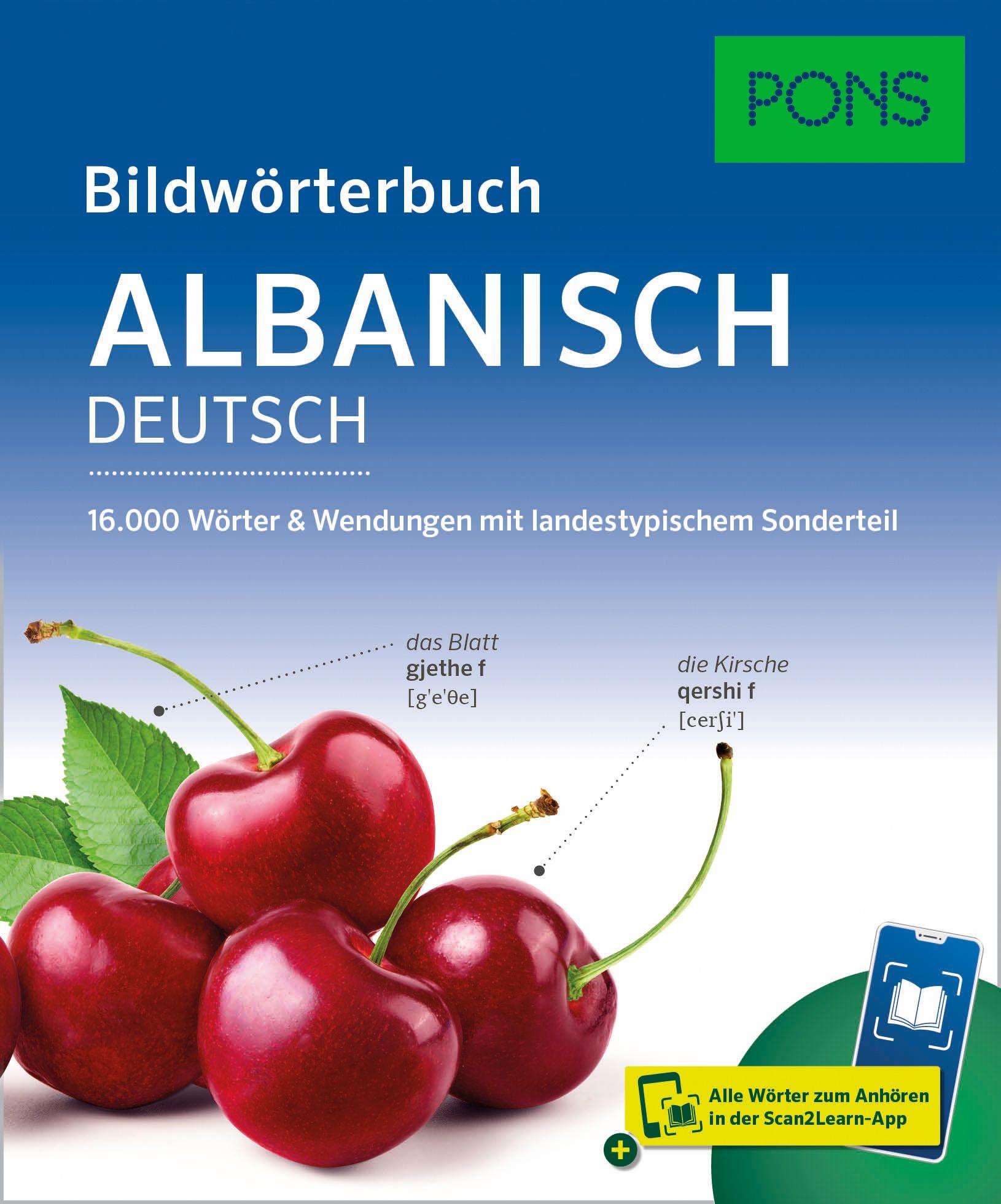 Vorderes Coverbild PONS Bildwörterbuch Albanisch