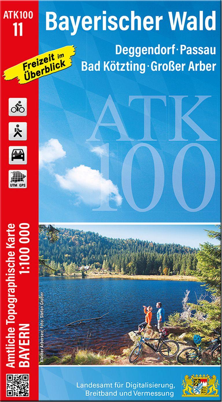 Vorderes Coverbild ATK100-11 Bayerischer Wald (Amtliche Topographische Karte 1:100000)