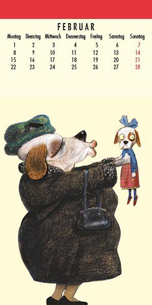 Beispielinhalt (Bild) Wolf Erlbruchs Postkartenkalender 2027