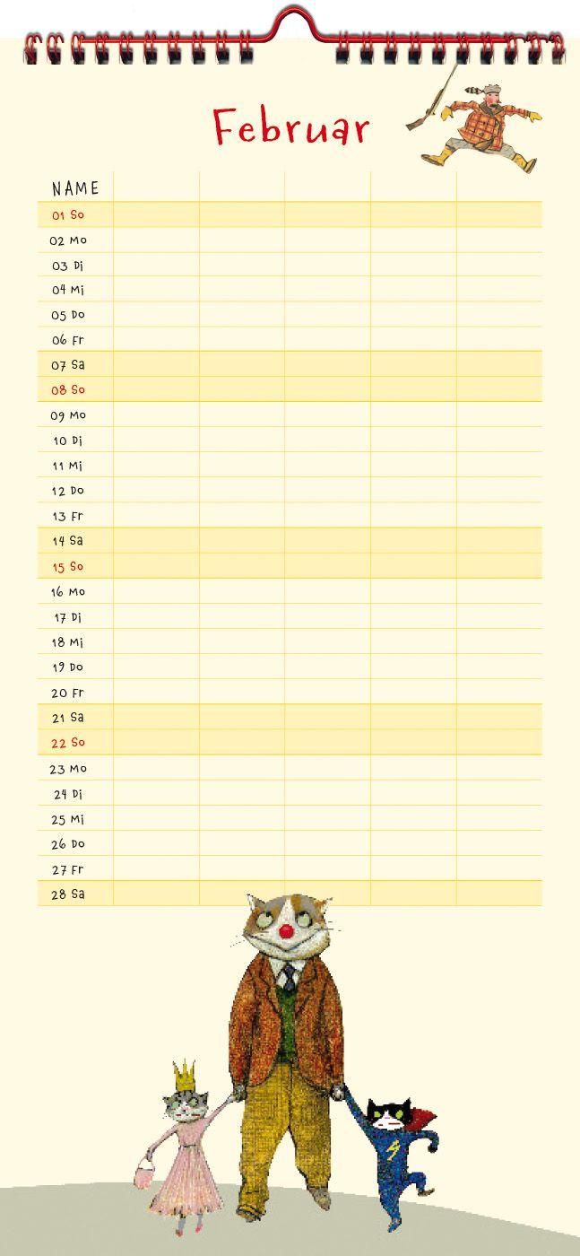 Beispielinhalt (Bild) Wolf Erlbruchs Familienplaner 2027