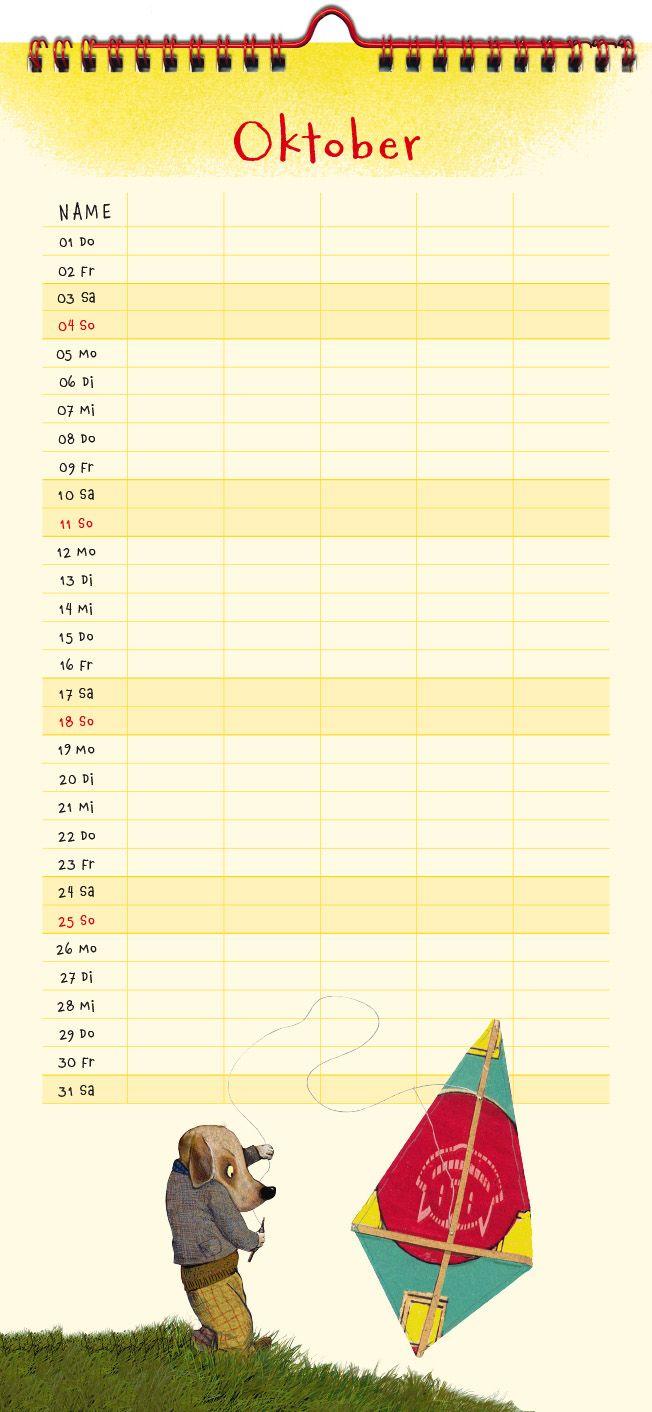 Beispielinhalt (Bild) Wolf Erlbruchs Familienplaner 2027