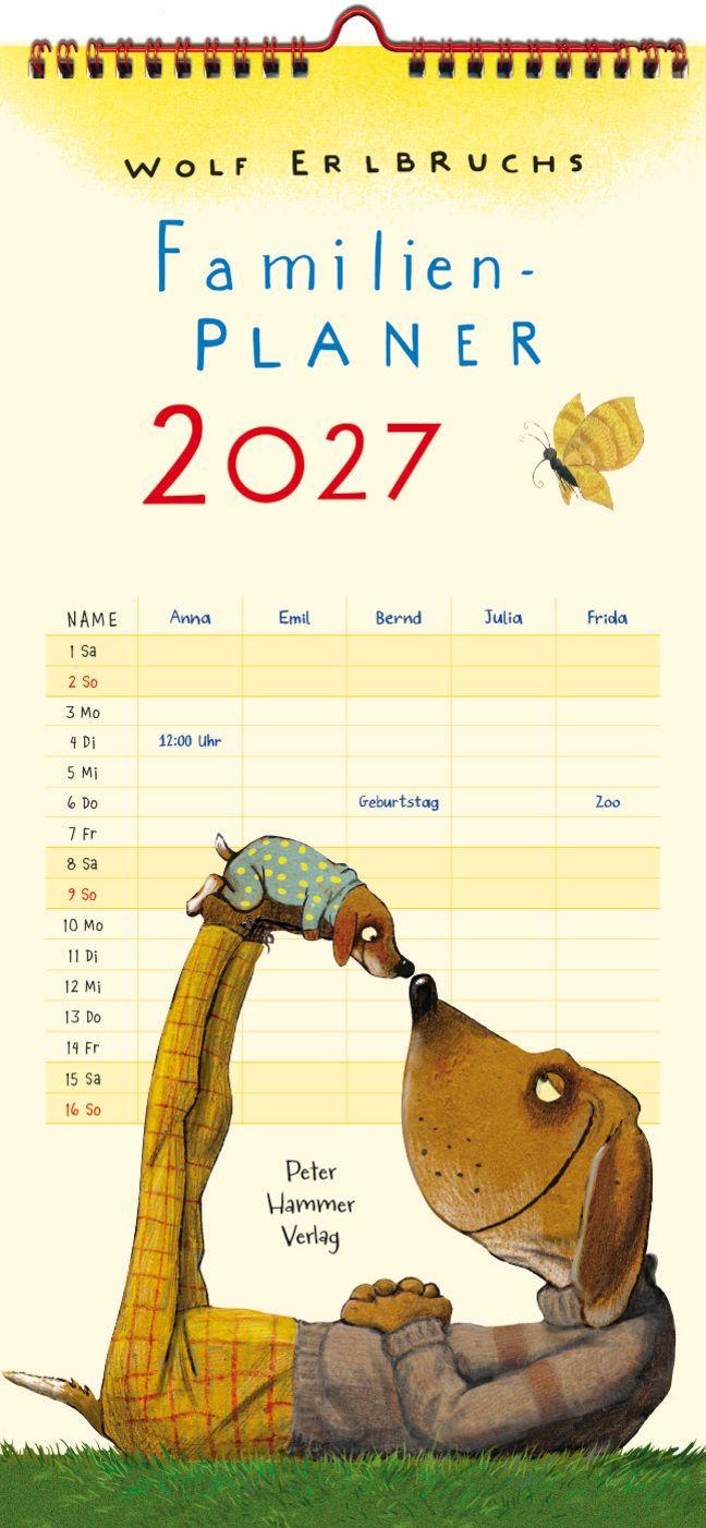 Vorderes Coverbild Wolf Erlbruchs Familienplaner 2027