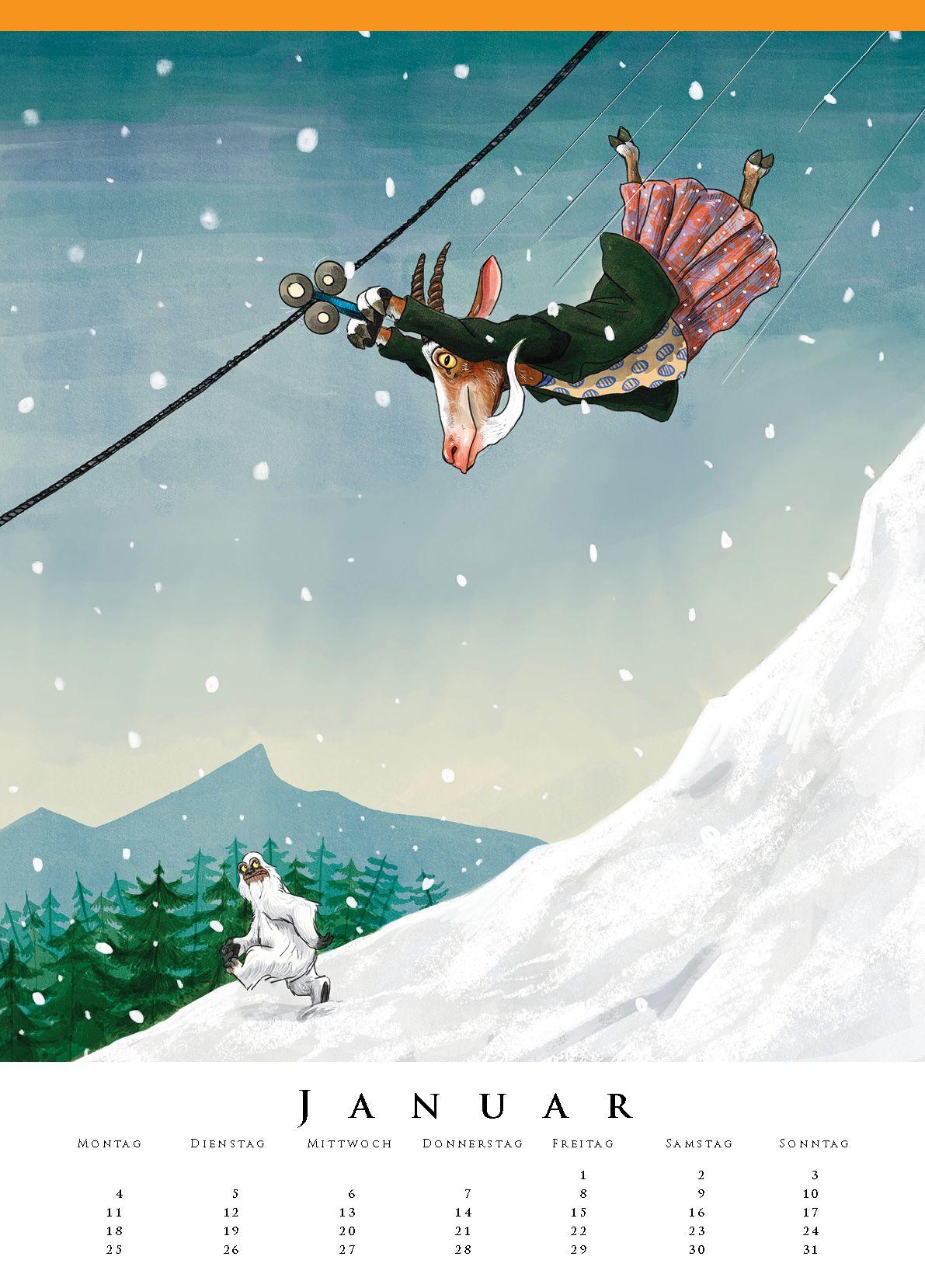 Beispielinhalt (Bild) Leonard Erlbruchs Kinderzimmerkalender 2027