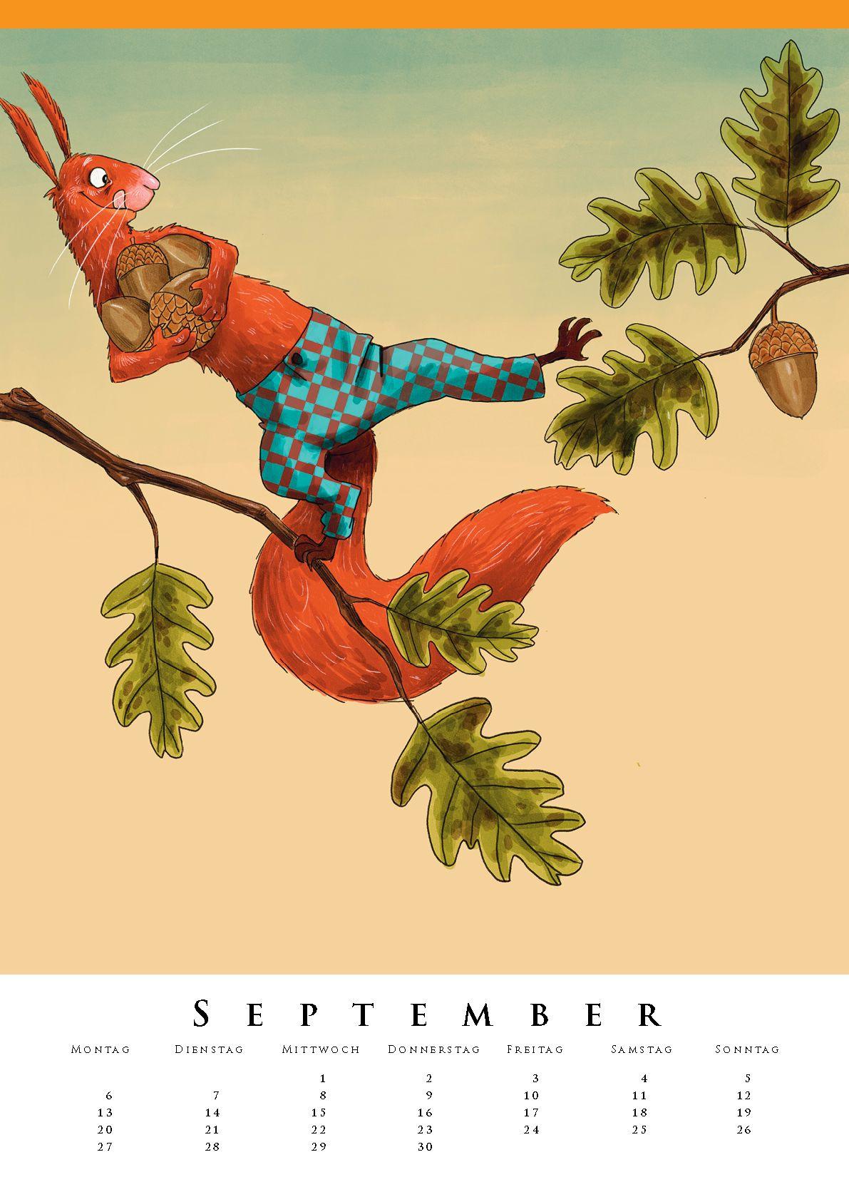 Beispielinhalt (Bild) Leonard Erlbruchs Kinderzimmerkalender 2027