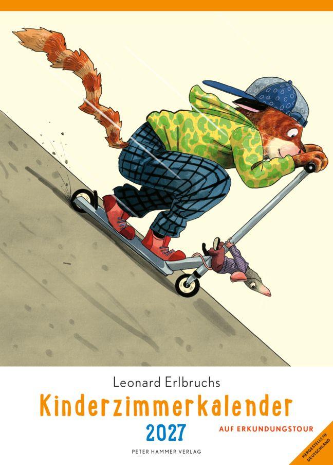 Vorderes Coverbild Leonard Erlbruchs Kinderzimmerkalender 2027