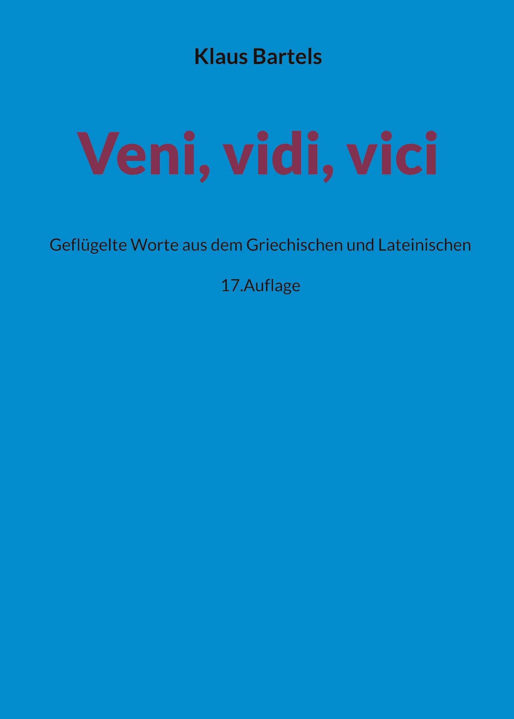 Vorderes Coverbild Veni, vidi, vici