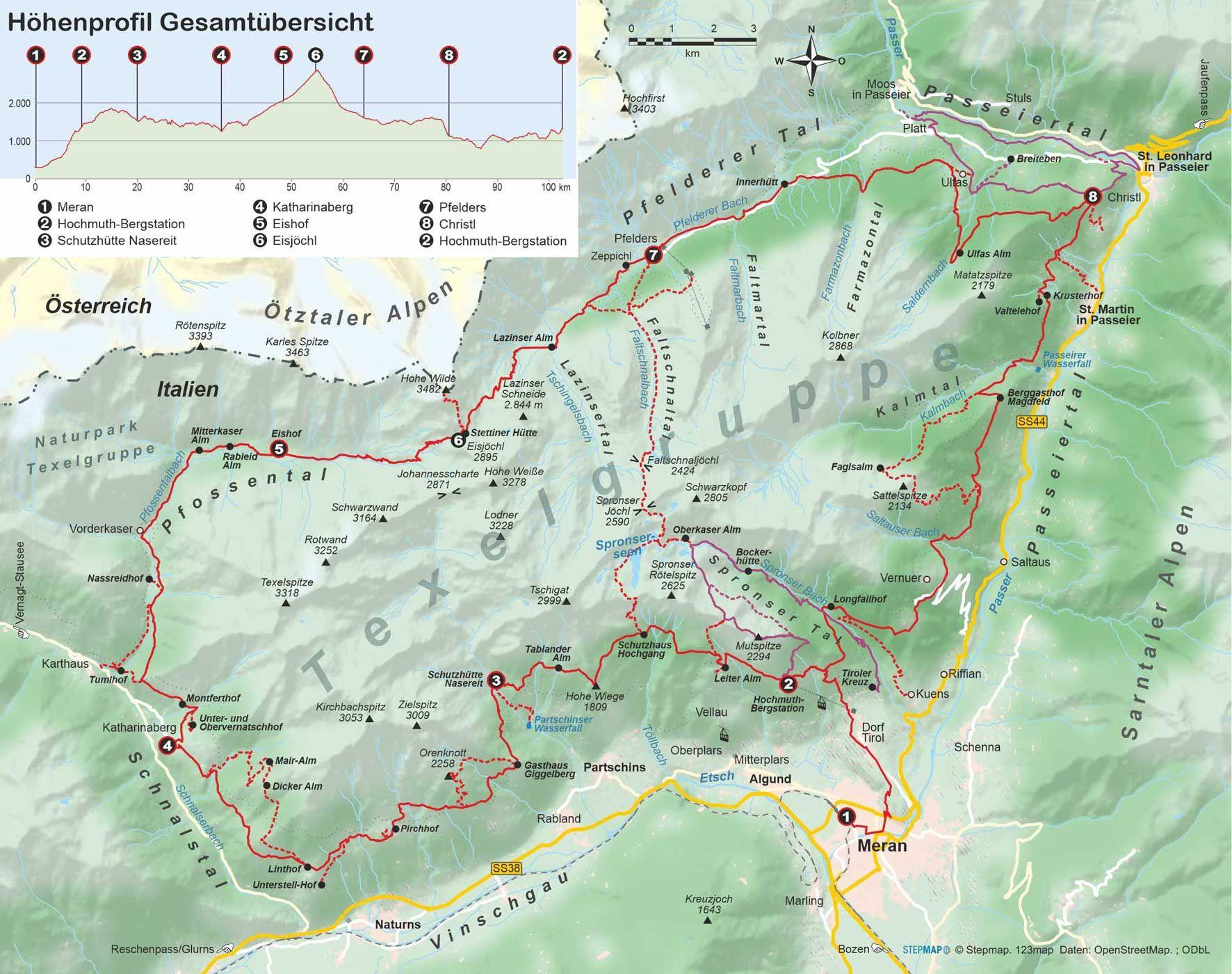 Beispielinhalt (Bild) Südtirol: Meraner Höhenweg