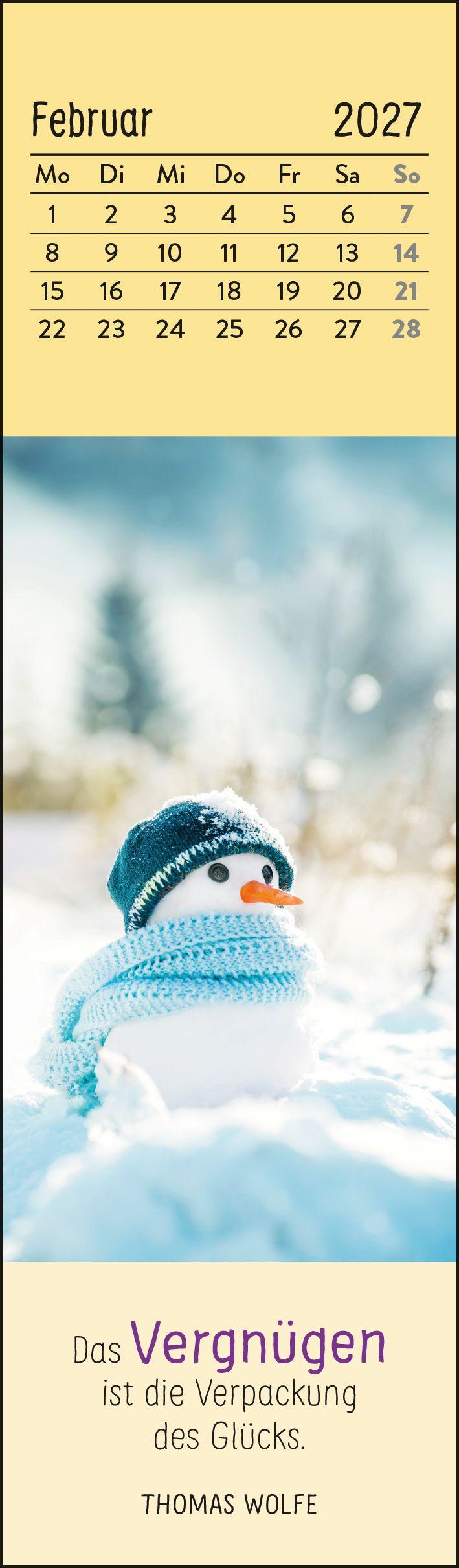 Beispielinhalt (Bild) Lesezeichenkalender 2027: Der kleine Glückskalender