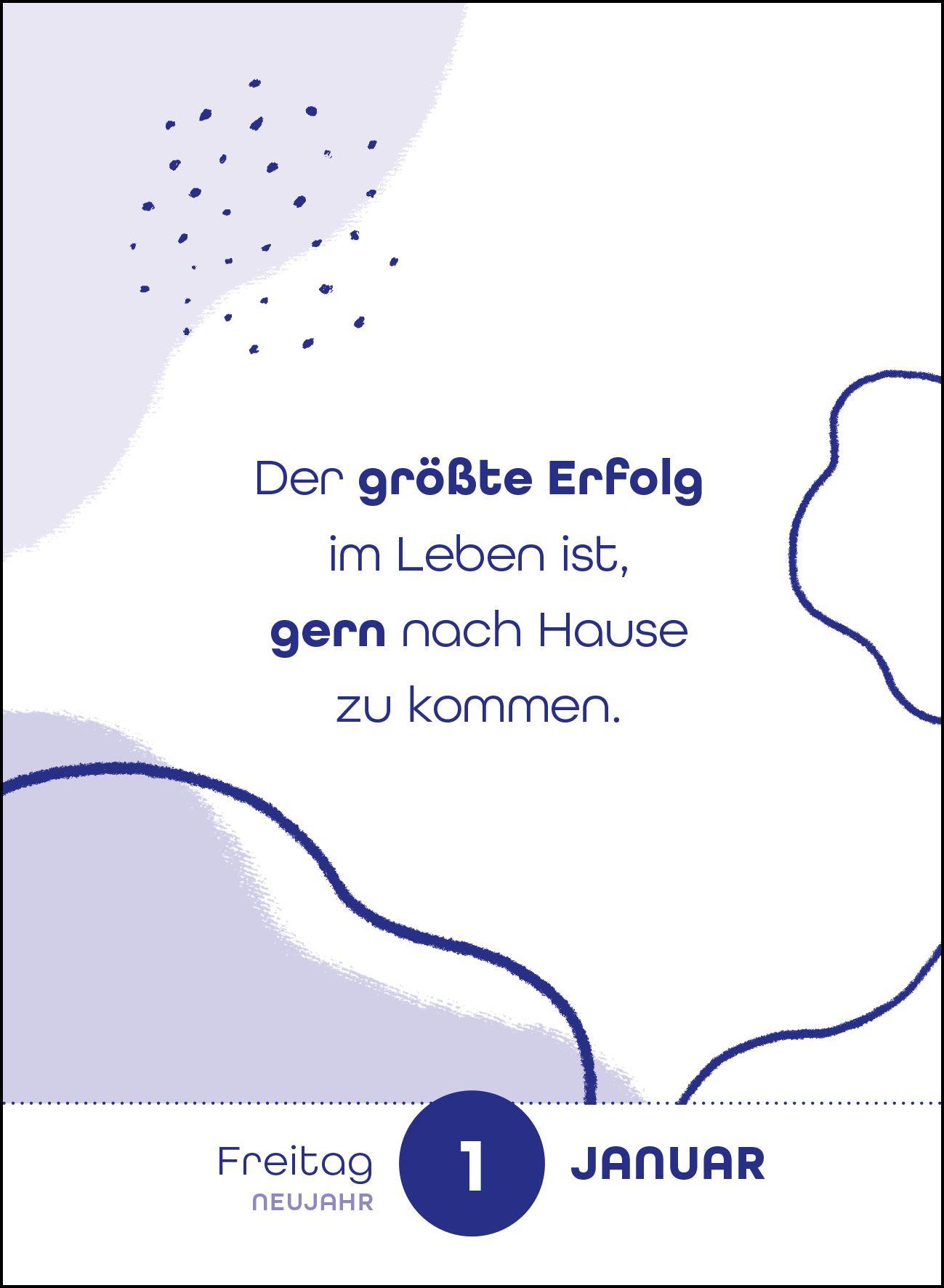 Beispielinhalt (Bild) Abreißkalender 2027: Coming Home