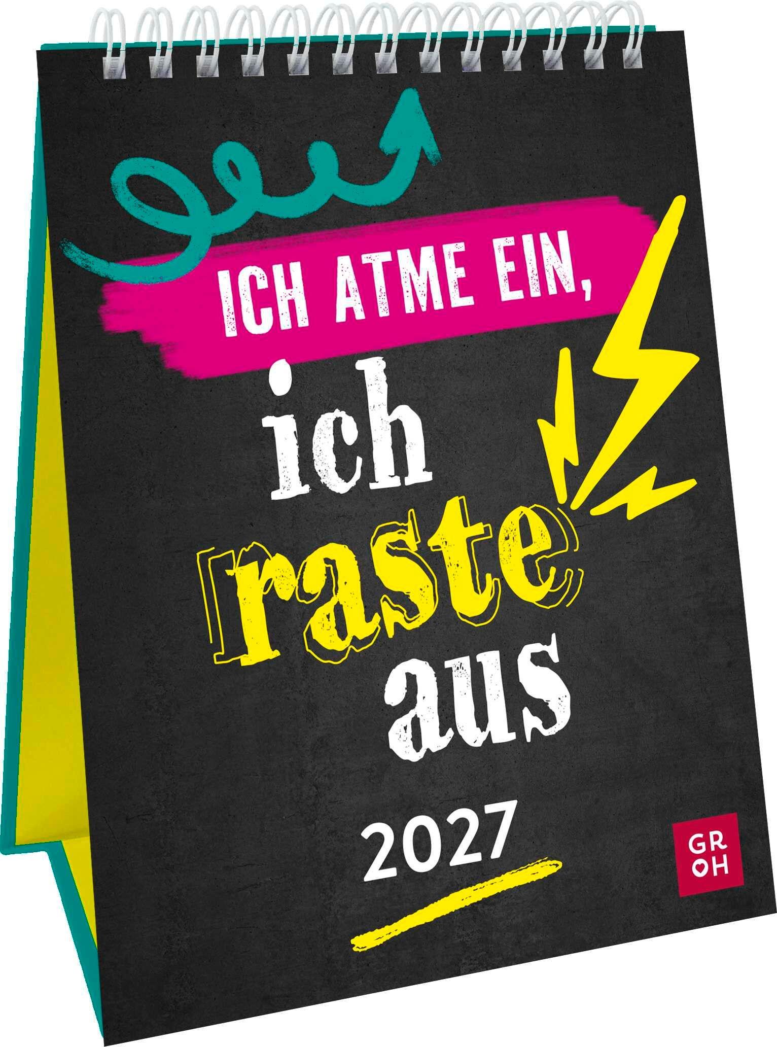 Vorderes Coverbild Wochenkalender 2027: Ich atme ein, ich raste aus
