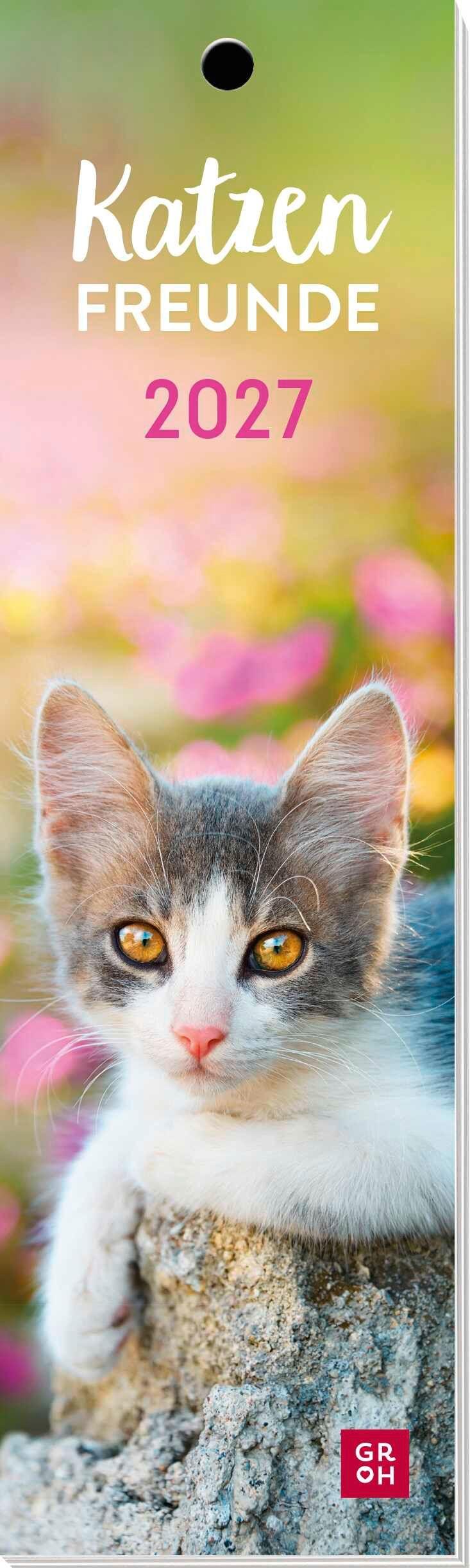 Vorderes Coverbild Lesezeichenkalender 2027: Katzenfreunde